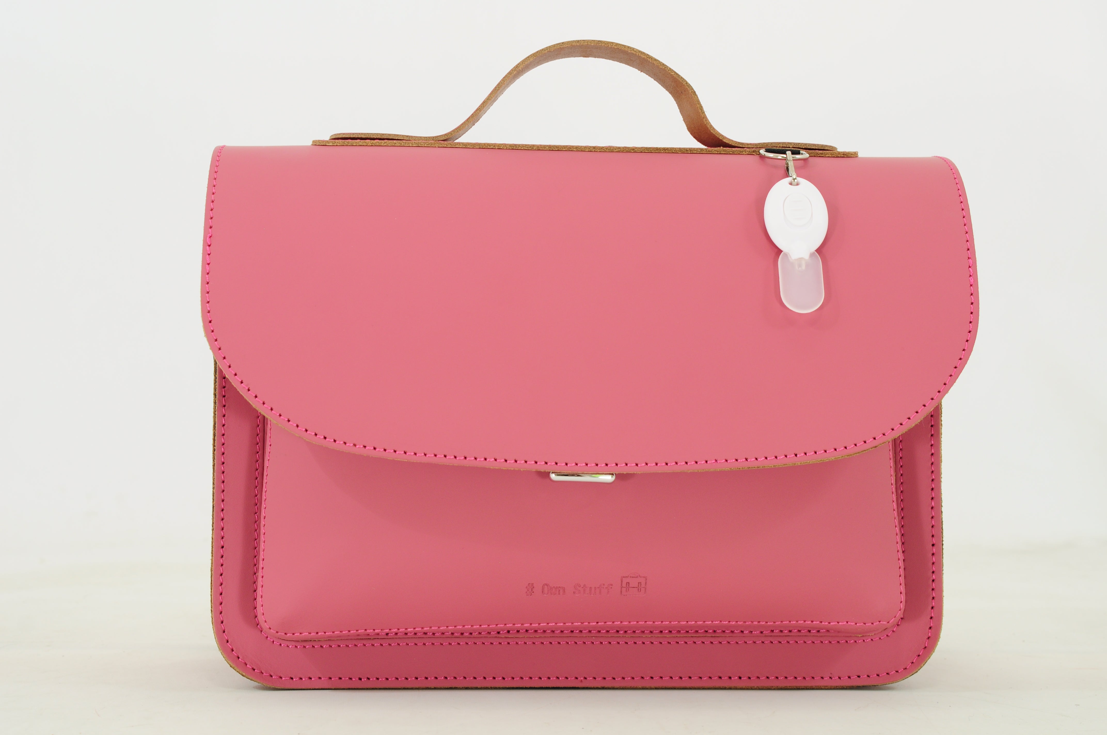 Own Stuff | Lederen kleuterboekentas antiek pink