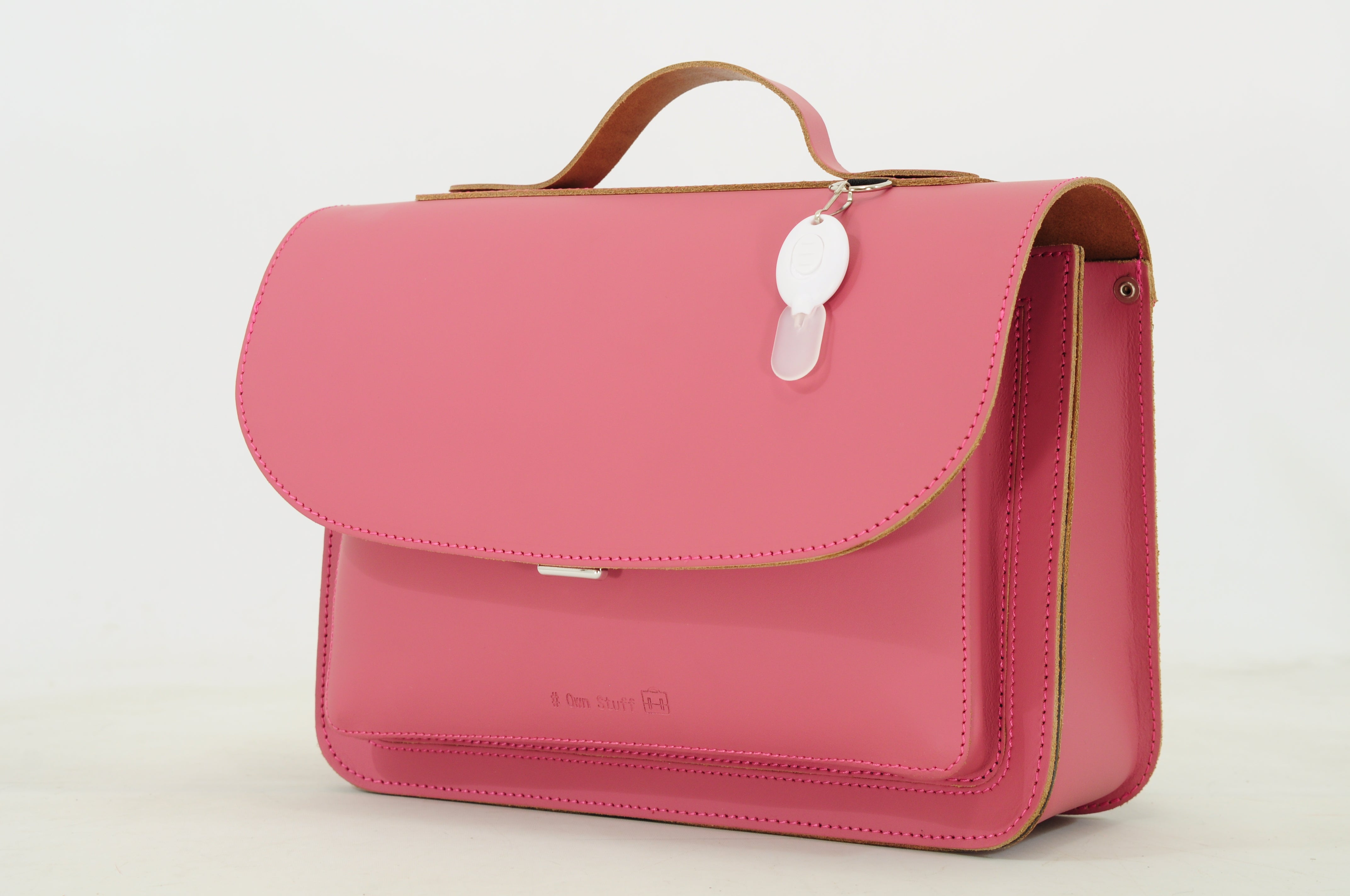 Own Stuff | Lederen kleuterboekentas antiek pink