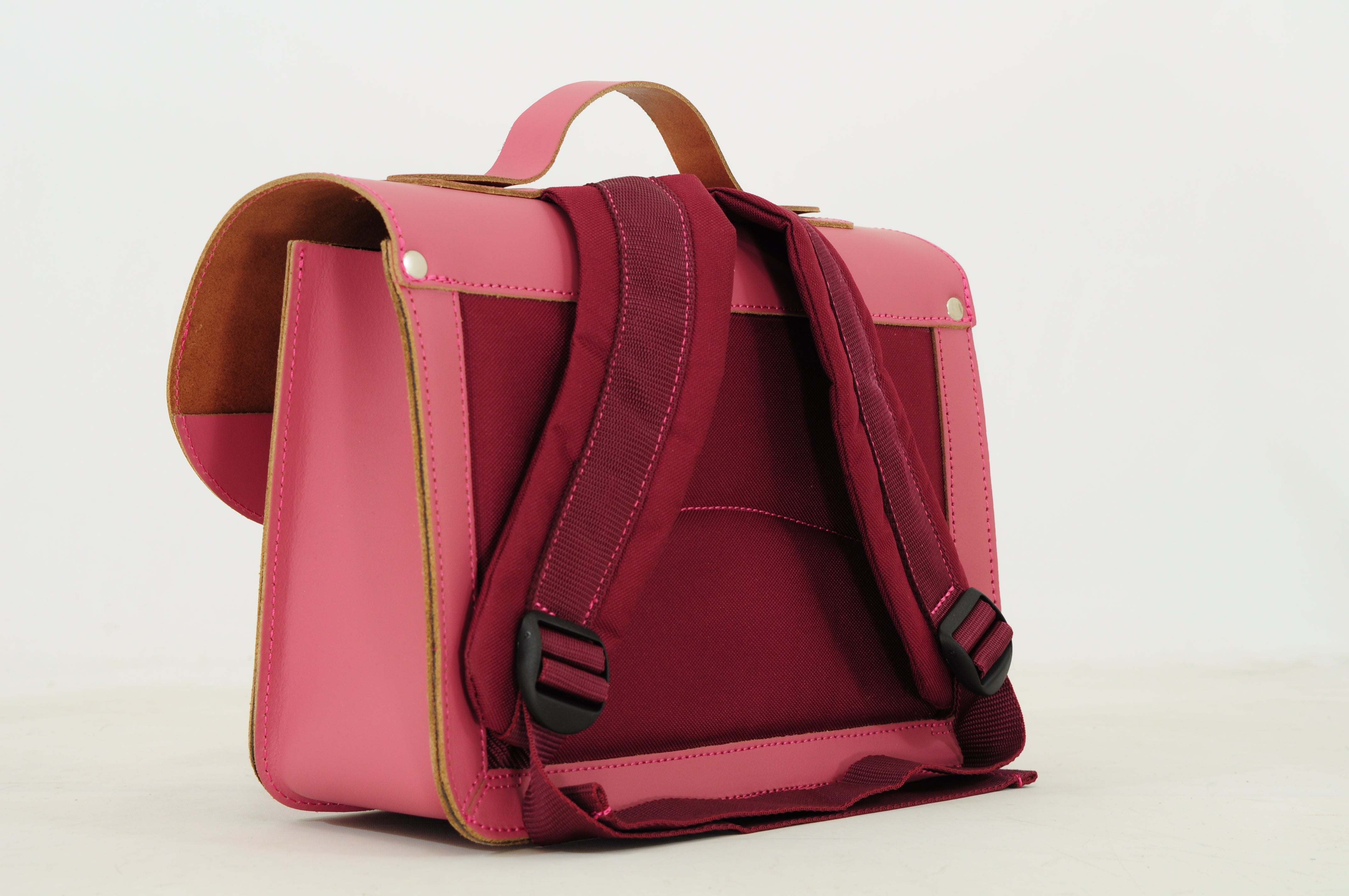 Own Stuff | Lederen kleuterboekentas antiek pink