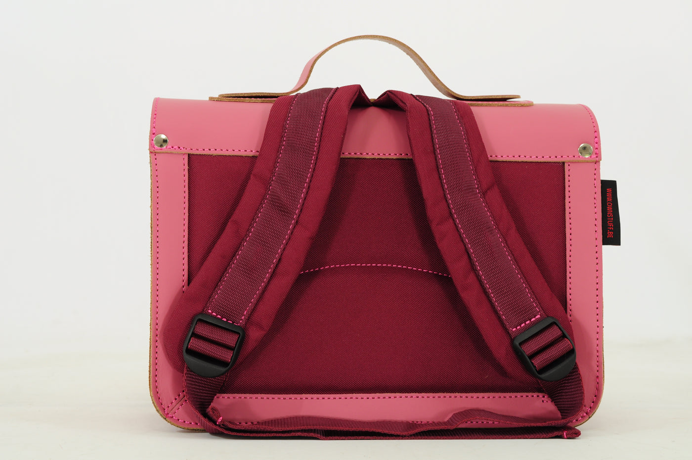 Own Stuff | Lederen kleuterboekentas antiek pink
