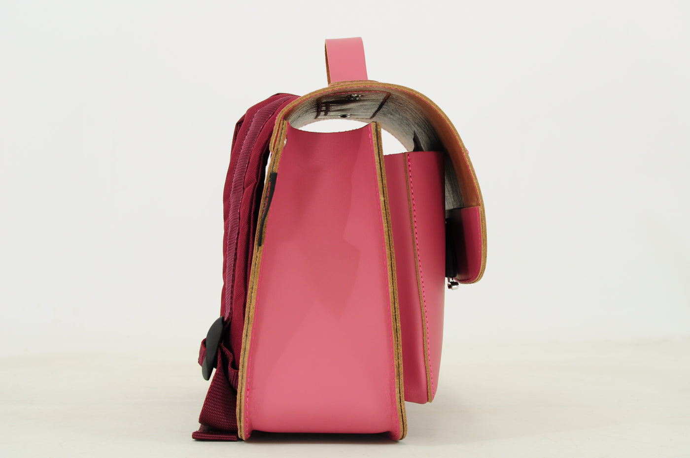 Own Stuff | Lederen kleuterboekentas antiek pink