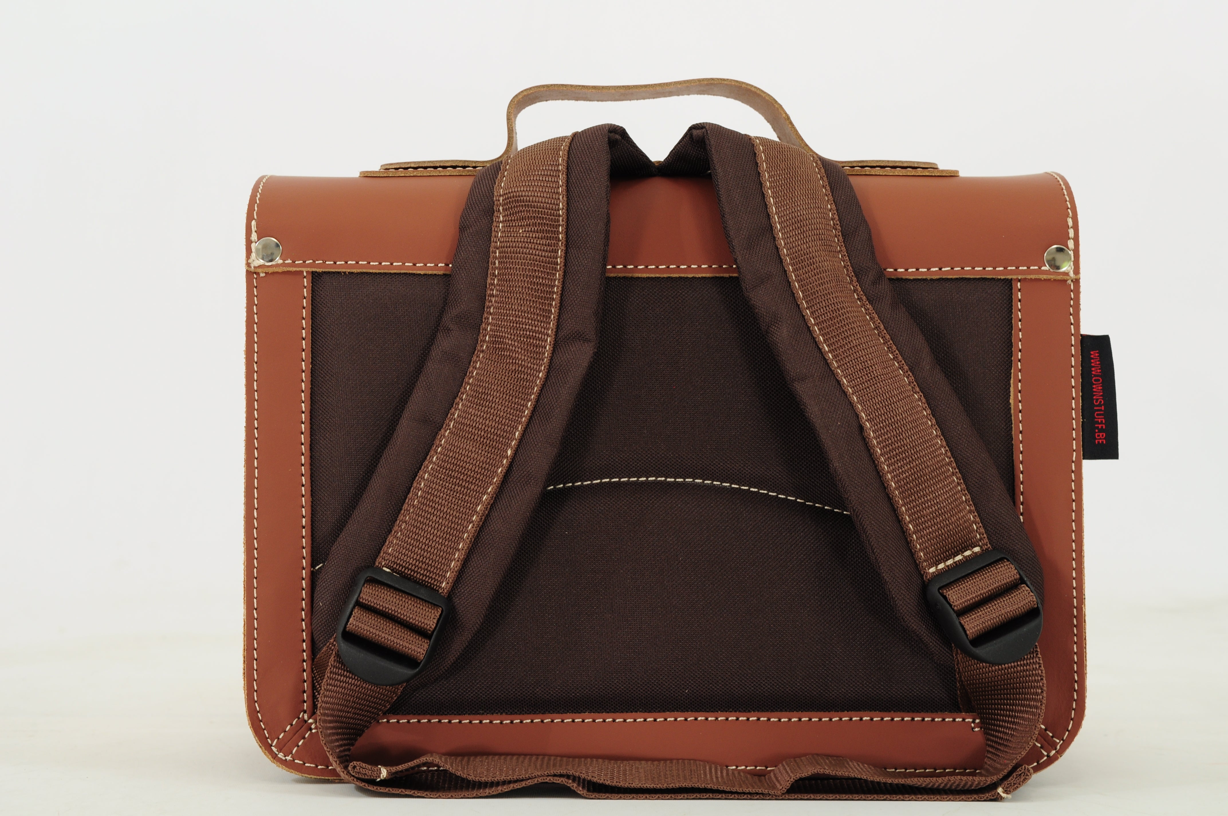 Own Stuff | Lederen kleuterboekentas chestnut