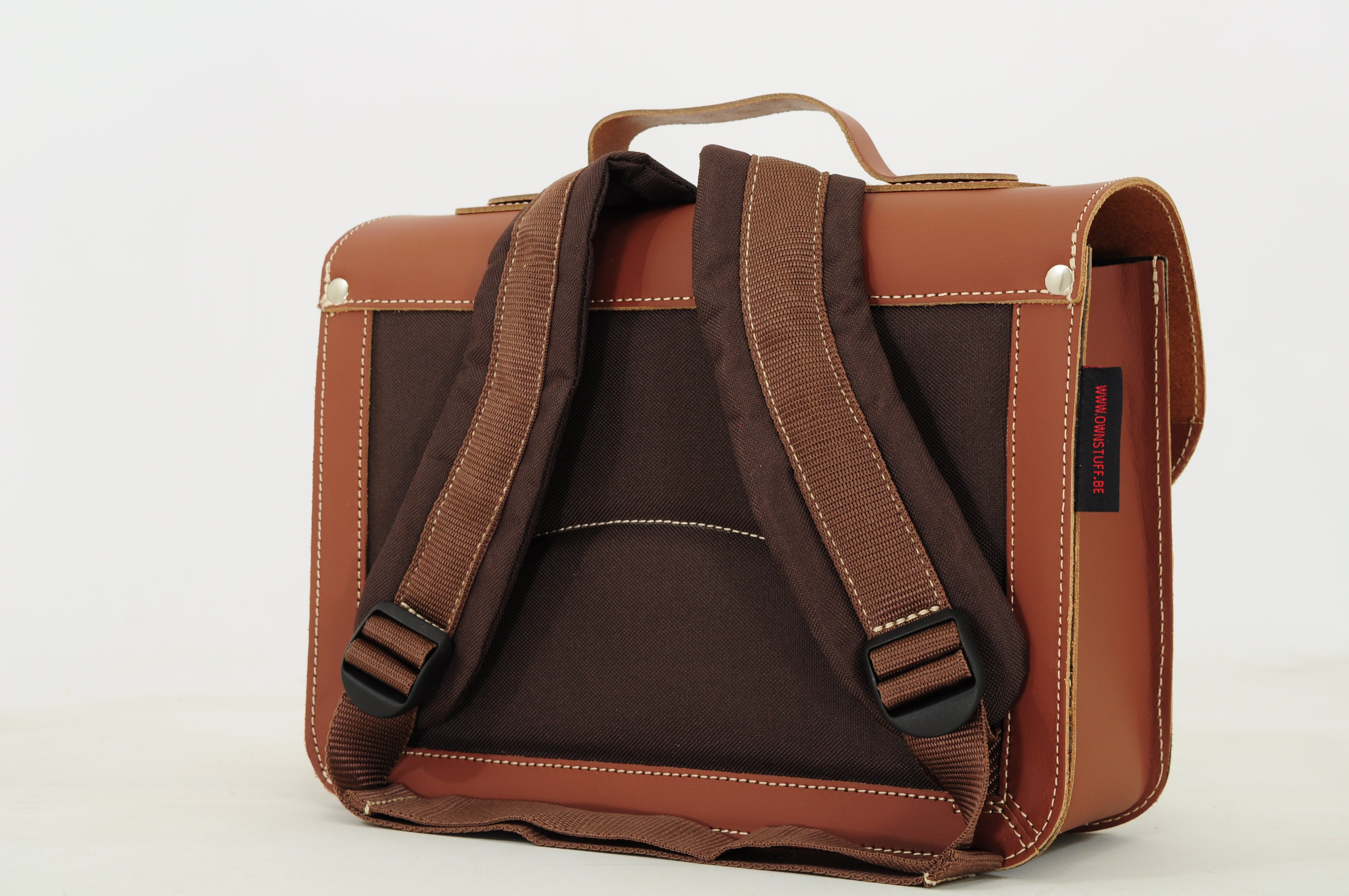 Own Stuff | Lederen kleuterboekentas chestnut