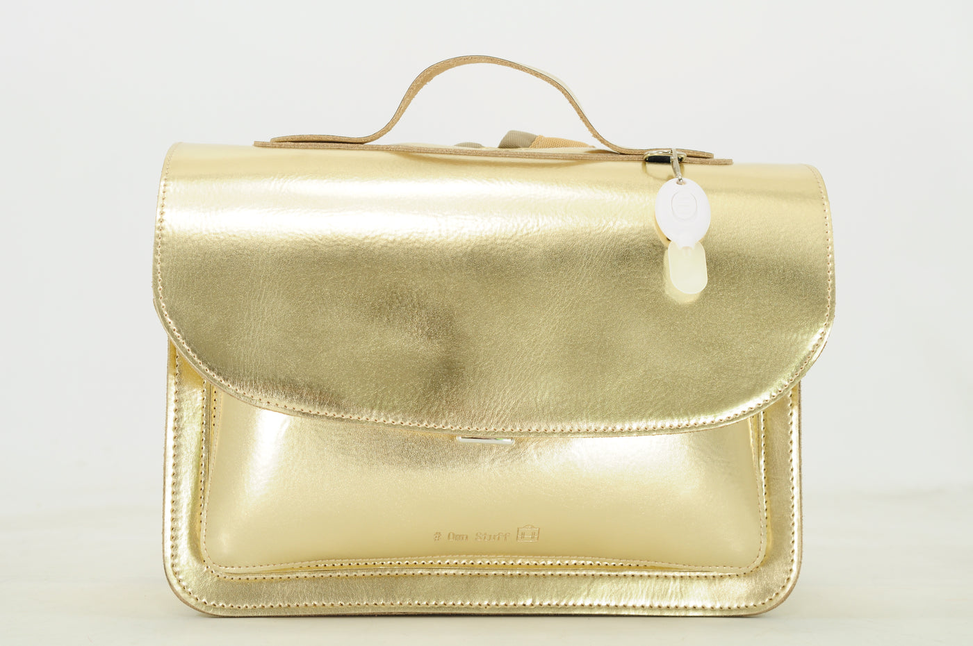 Own Stuff | lederen kleuterboekentas gold