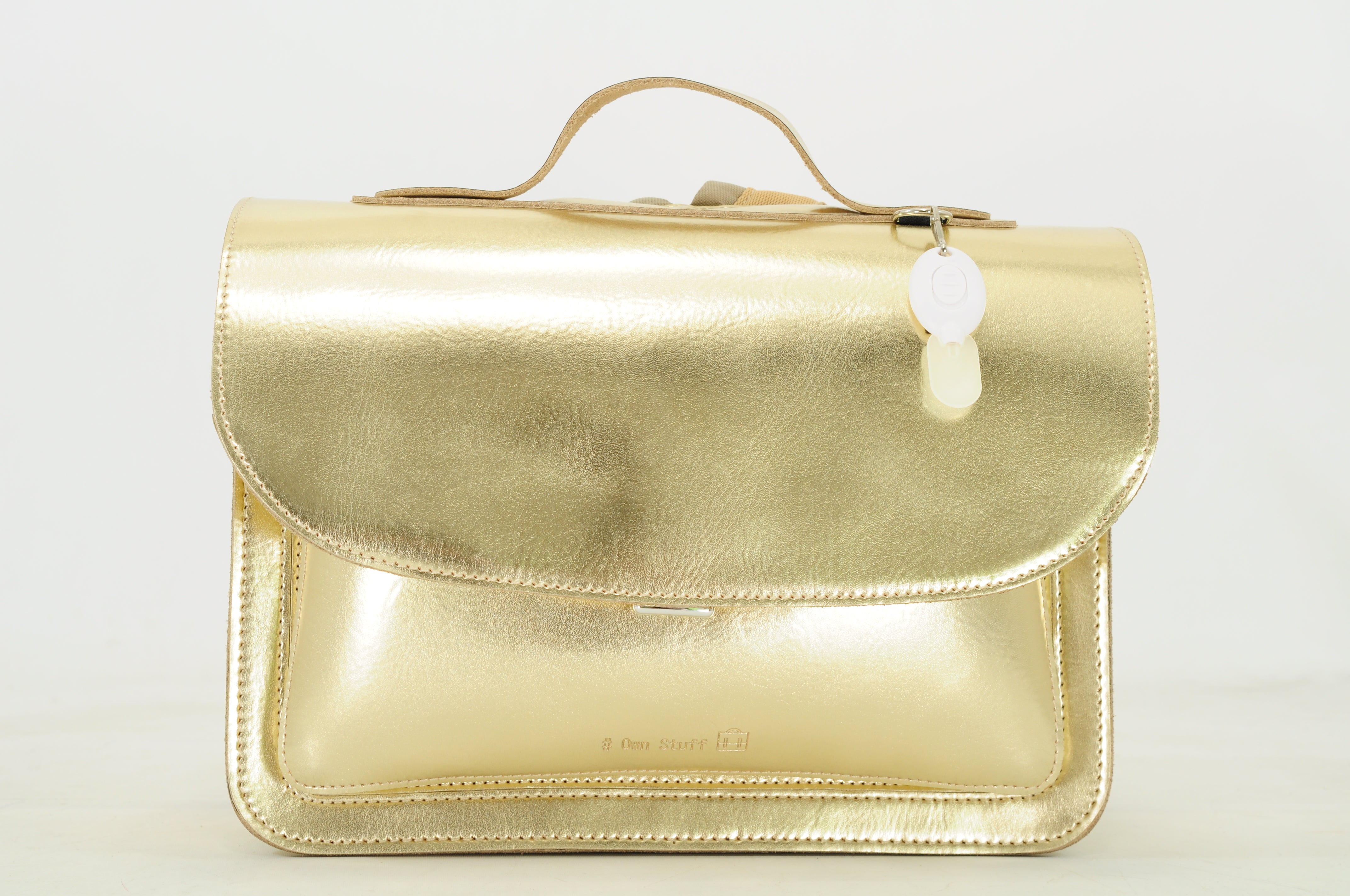 Own Stuff | lederen kleuterboekentas gold