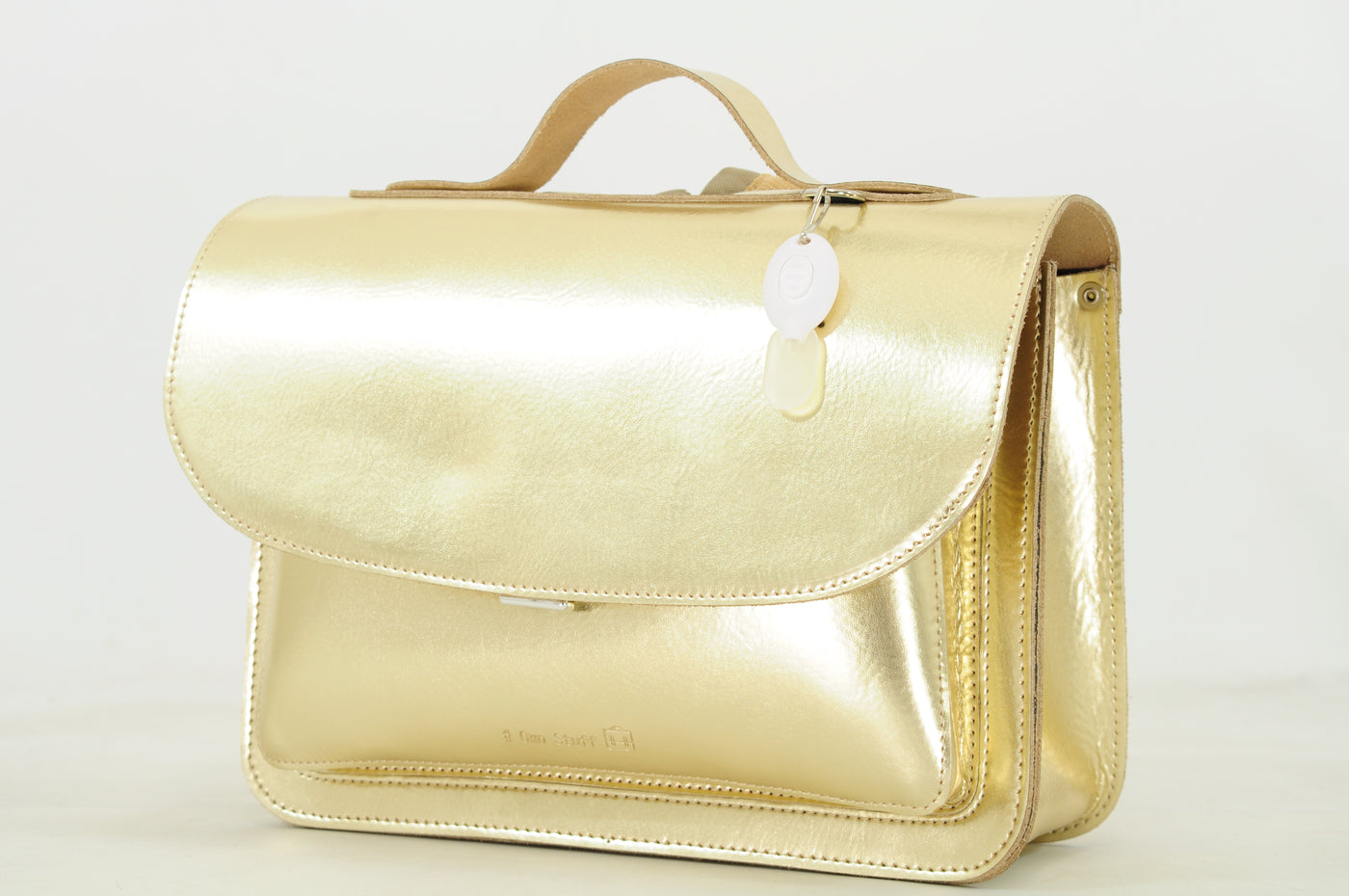 Own Stuff | lederen kleuterboekentas gold