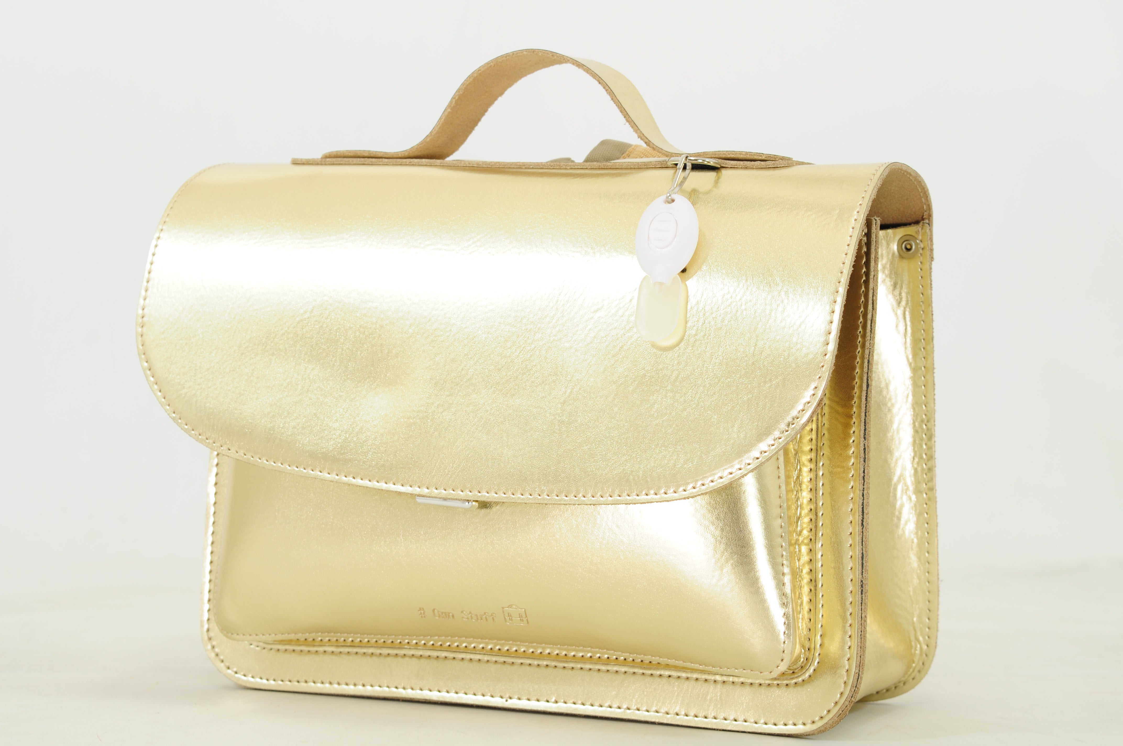 Own Stuff | lederen kleuterboekentas gold