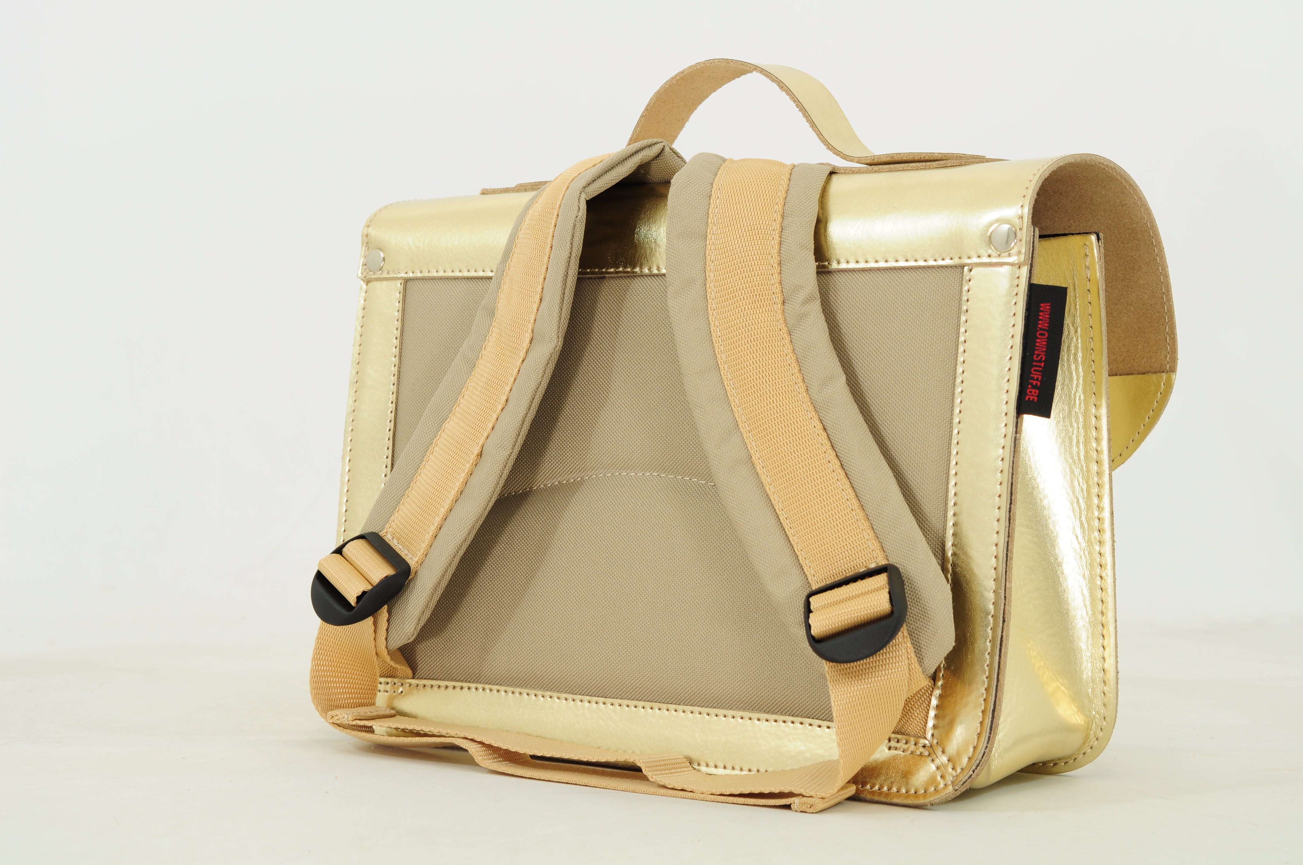Own Stuff | lederen kleuterboekentas gold