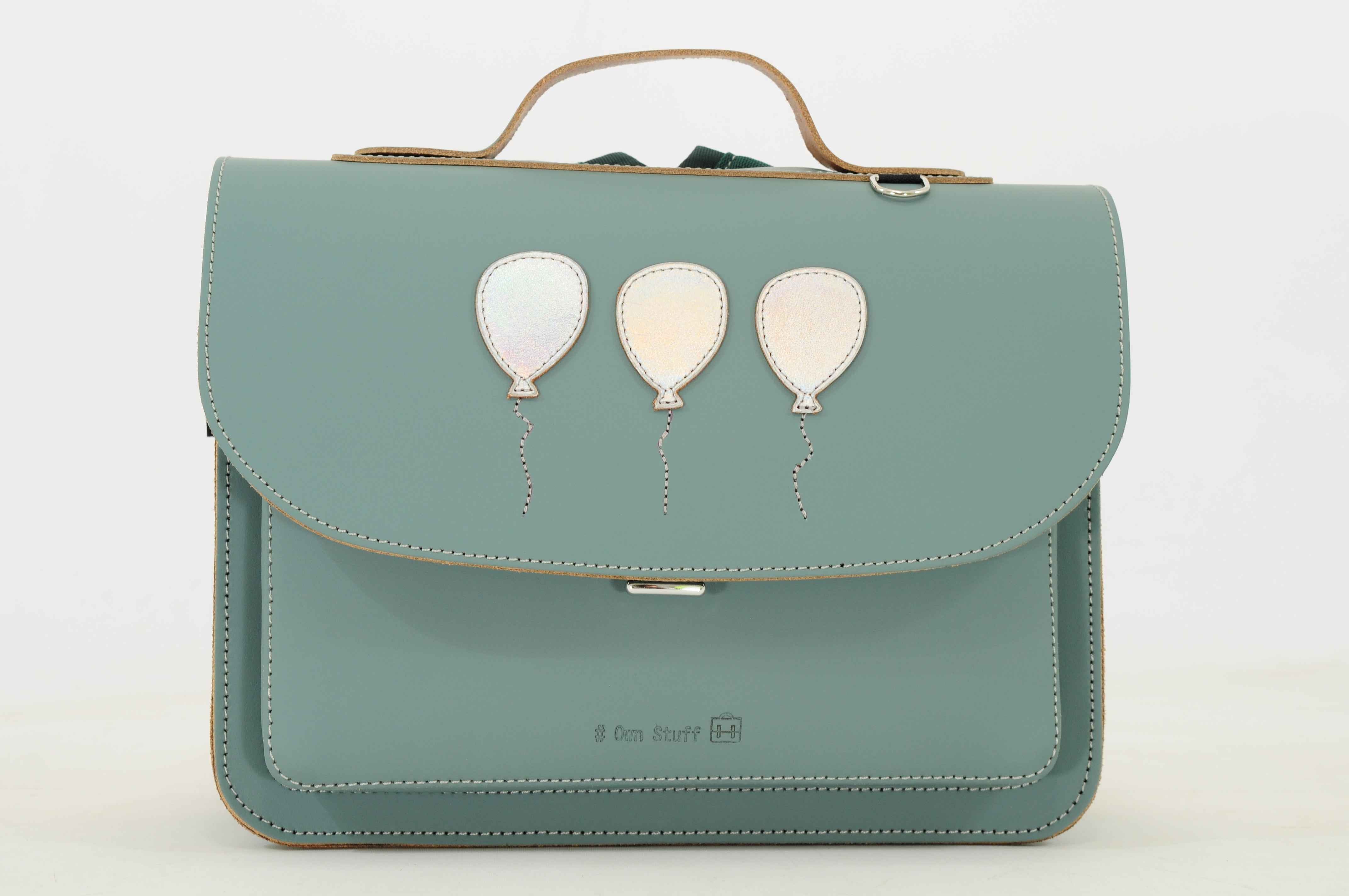 Own Stuff | Lederen boekentas clssic magnet balloon Azul