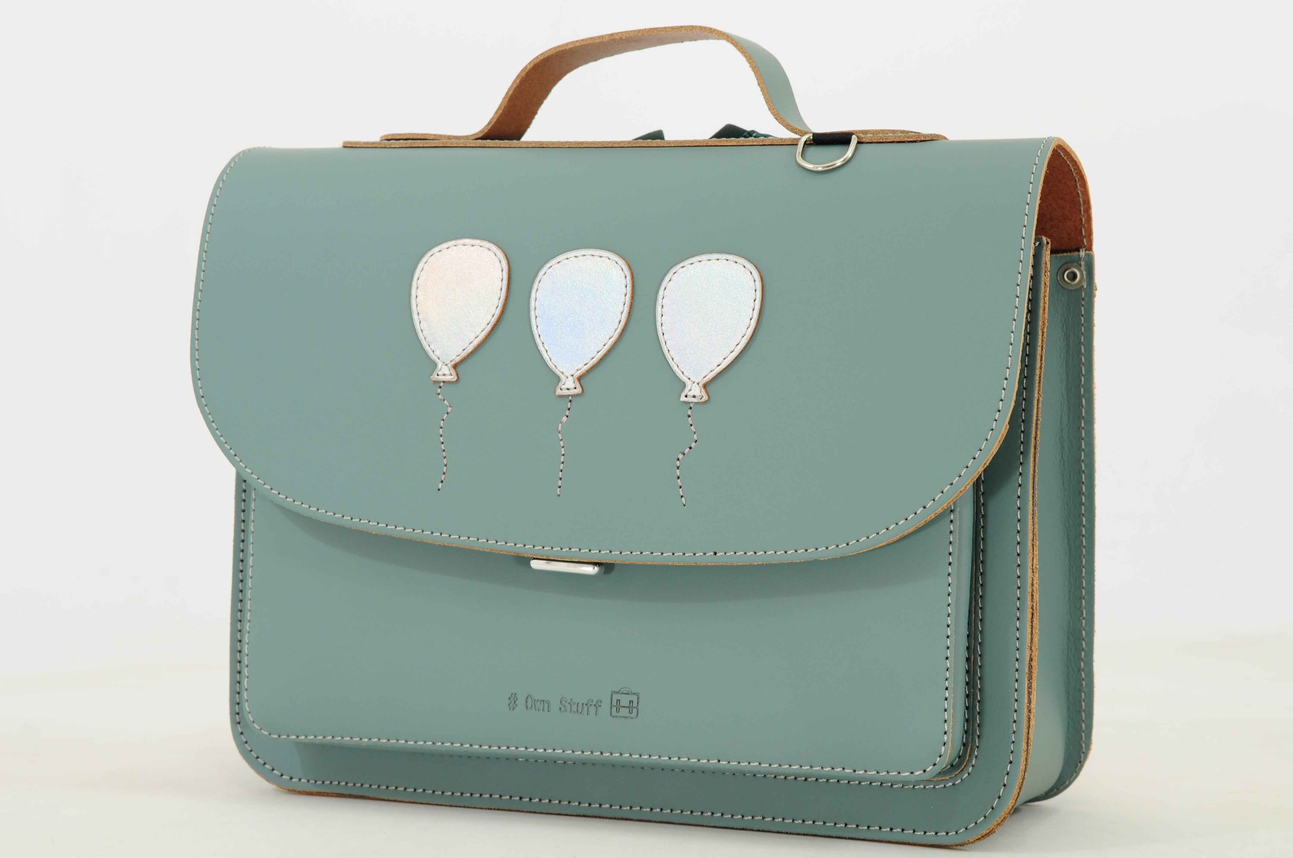 Own Stuff | Lederen boekentas clssic magnet balloon Azul