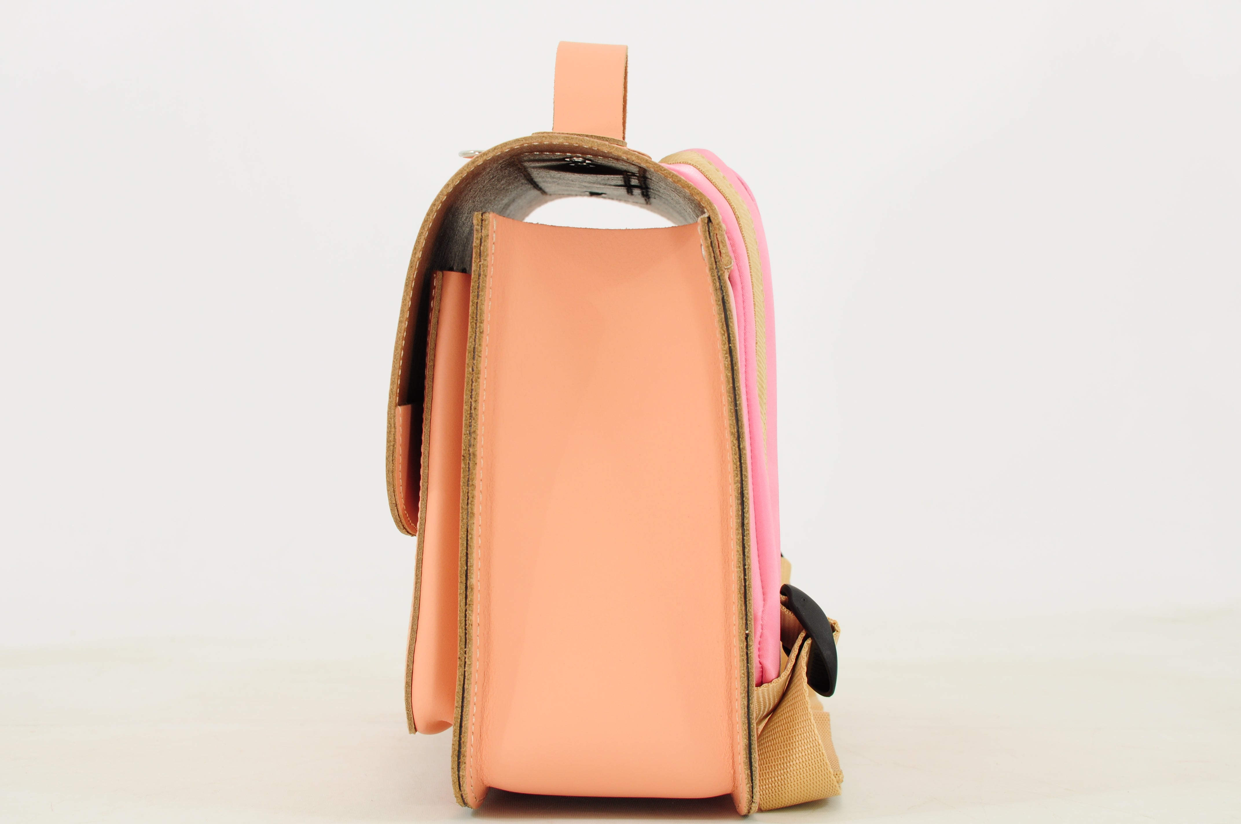 Own Stuff | lederen kleuterboekentas balloon peach