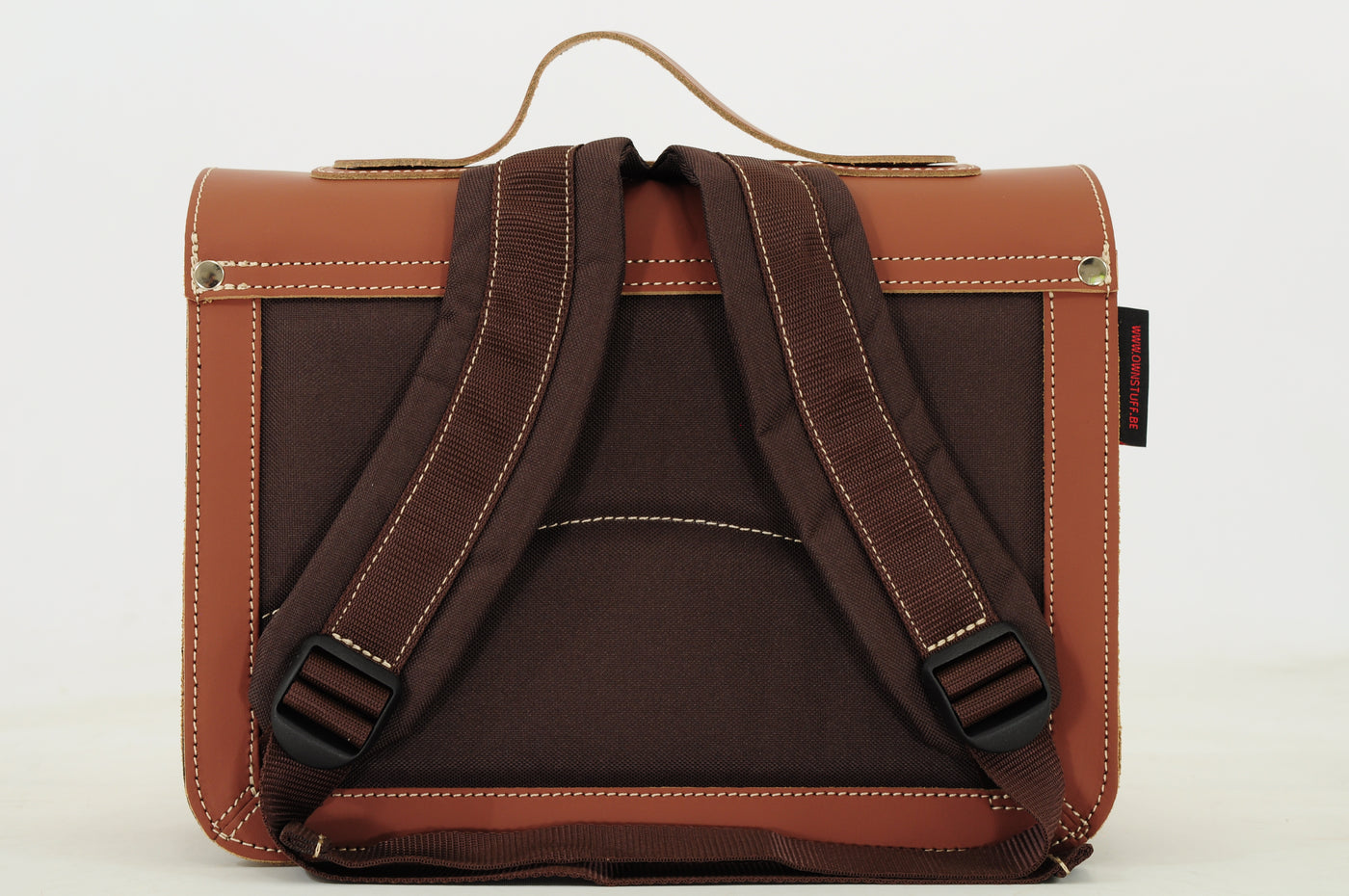 Own Stuff | lederen kleuterboekentas car chestnut