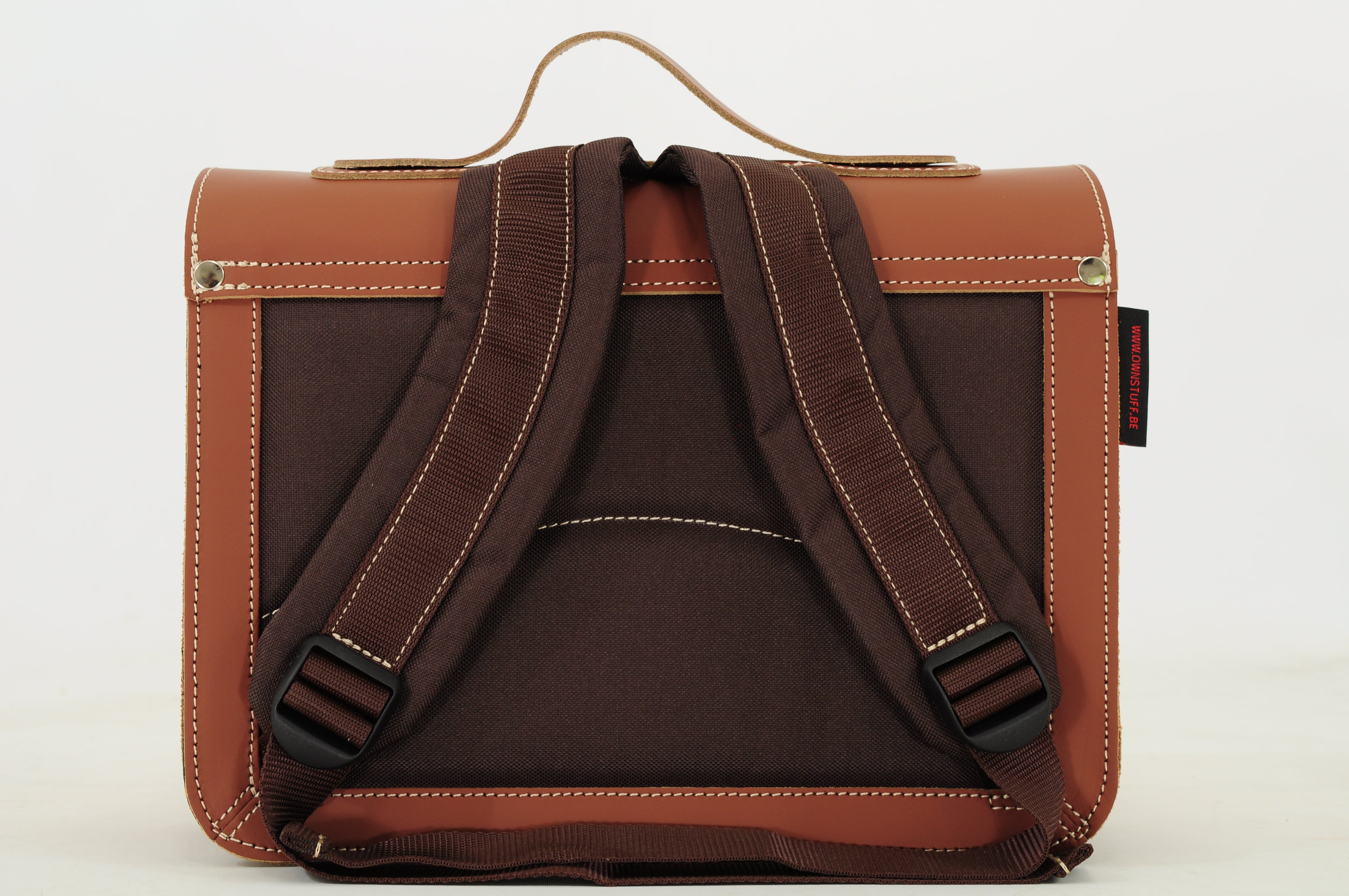 Own Stuff | lederen kleuterboekentas car chestnut
