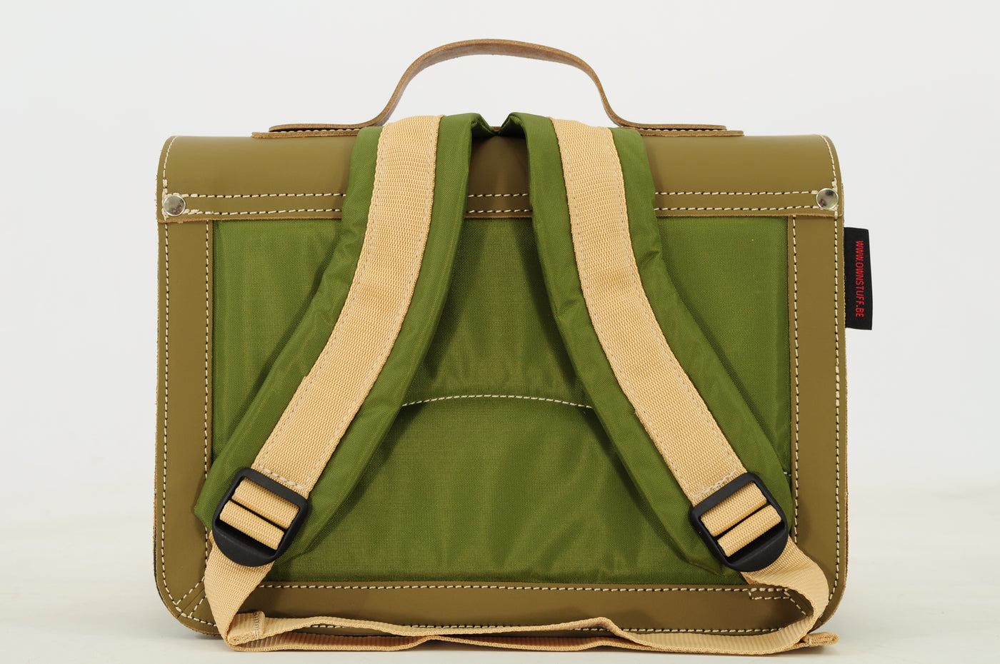 Own Stuff | lederen kleuterboekentas car moss