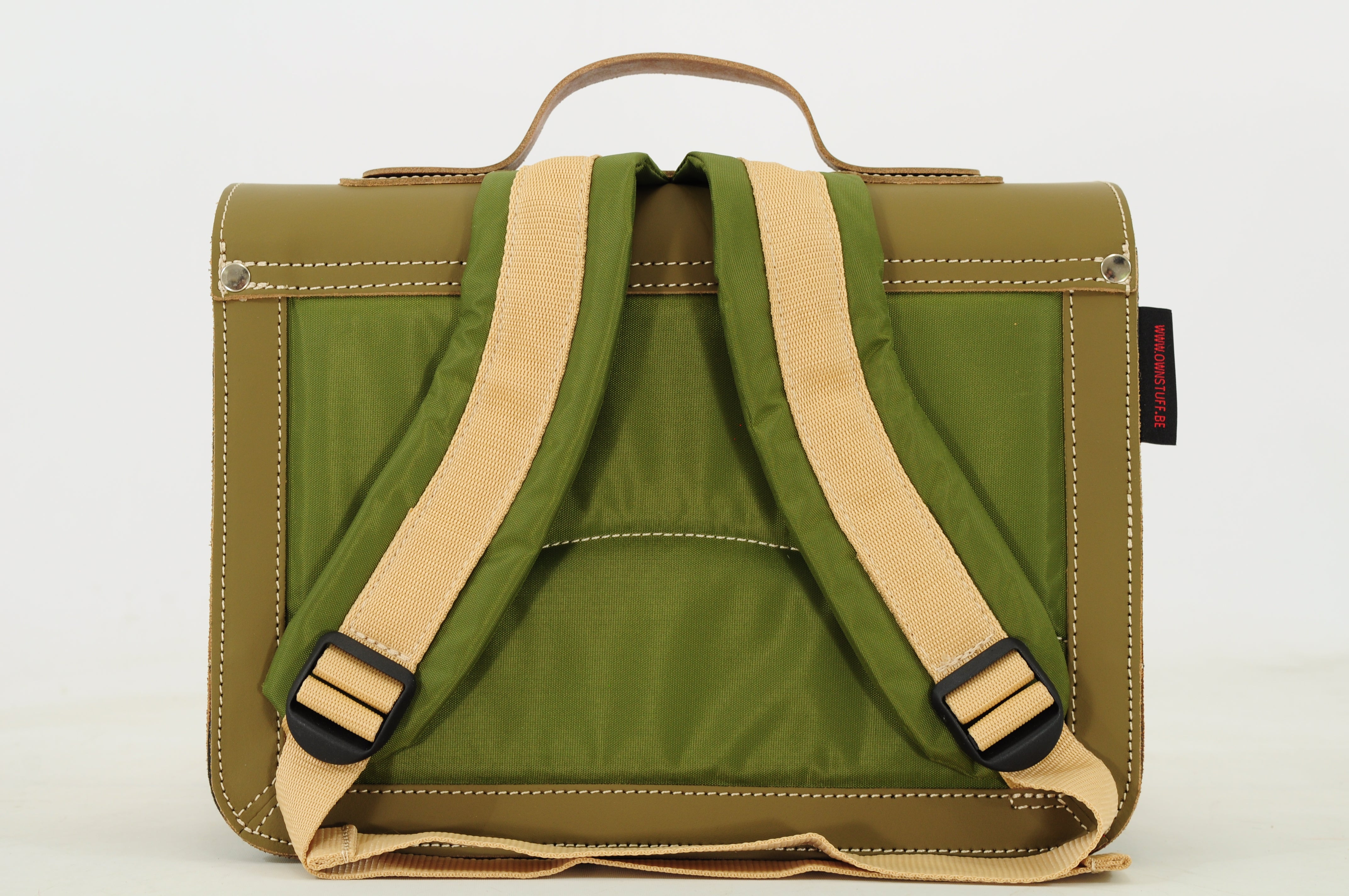 Own Stuff | lederen kleuterboekentas car moss