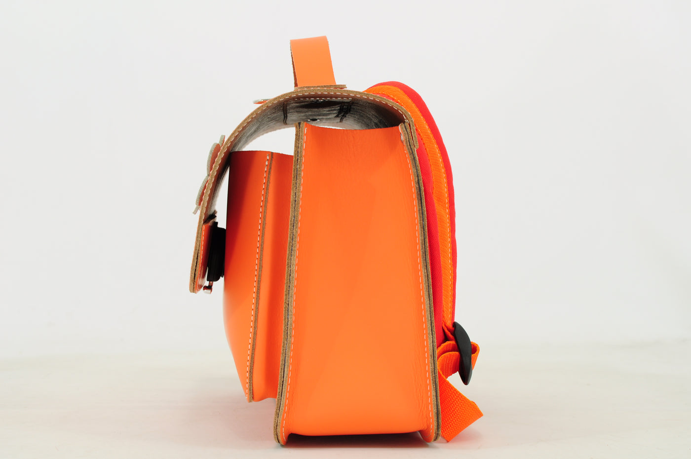 Own Stuff | lederen kleuterboekentas flowers orange