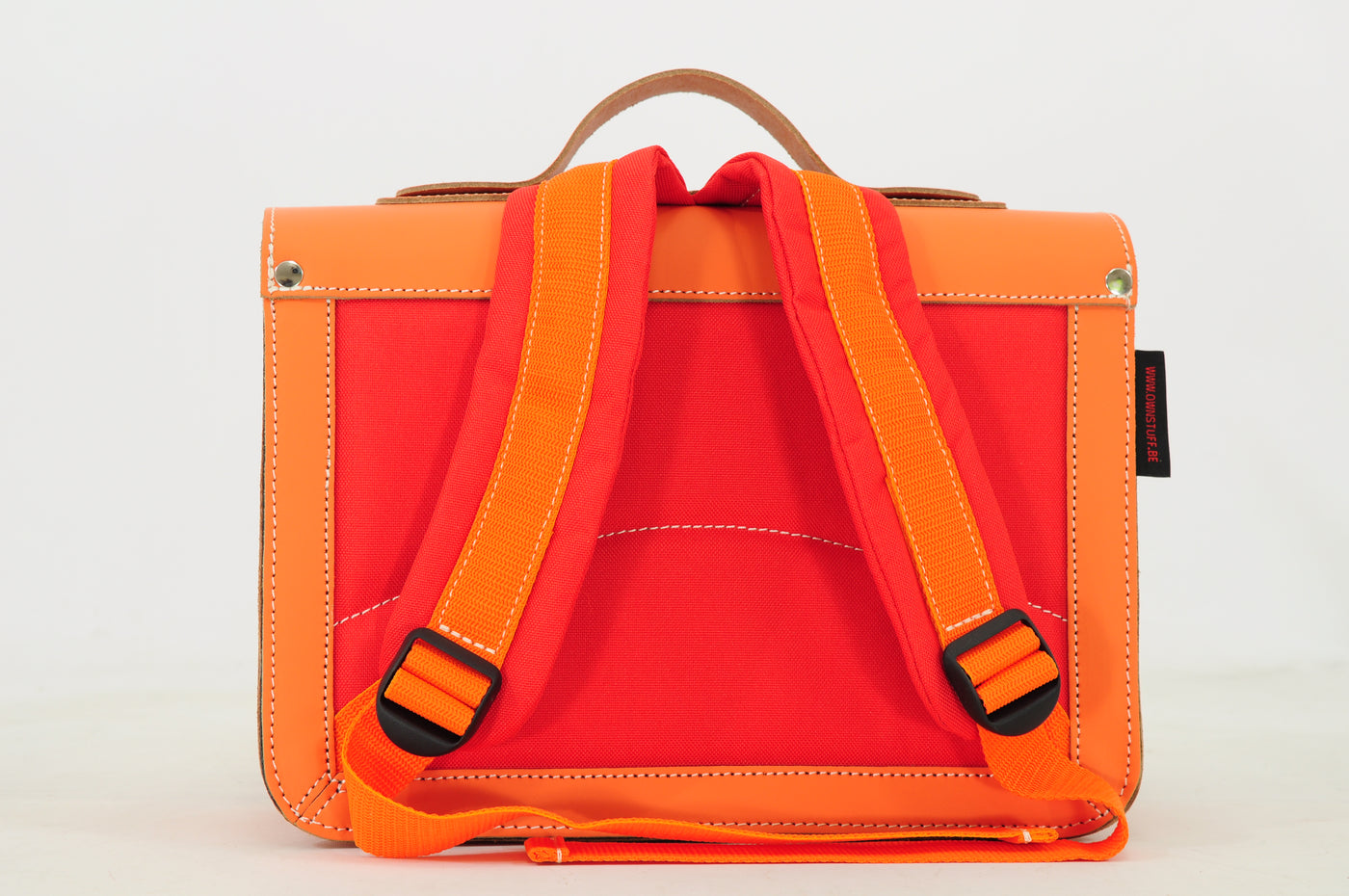 Own Stuff | lederen kleuterboekentas flowers orange