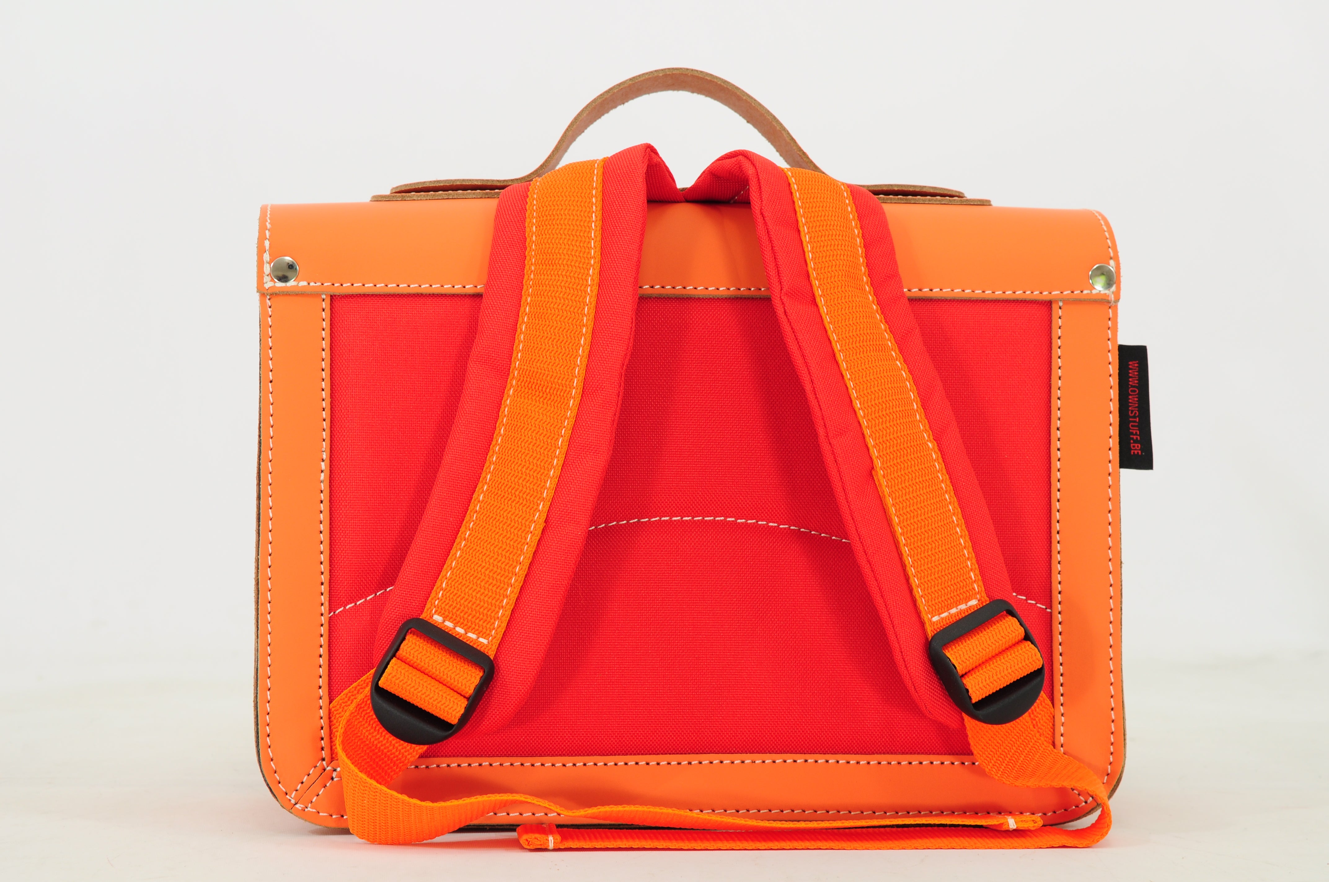Own Stuff | lederen kleuterboekentas flowers orange