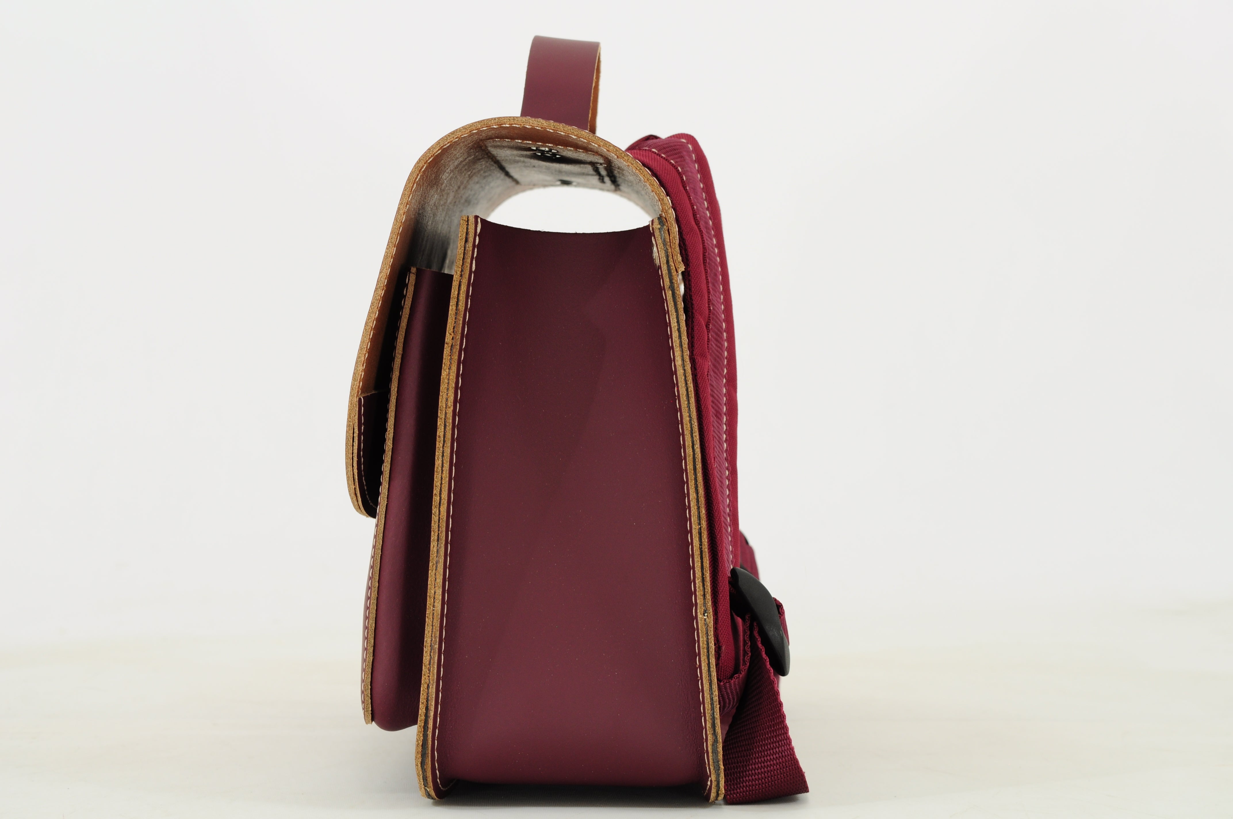 Own Stuff | lederen kleuterboekentas rabbit aubergine