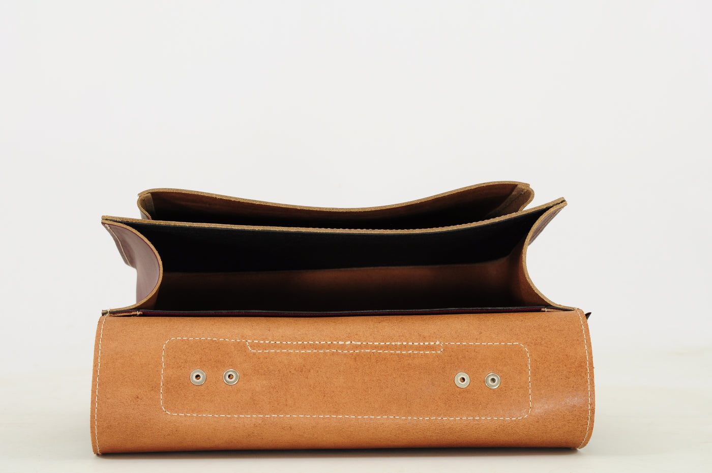 Own Stuff | lederen kleuterboekentas rabbit aubergine