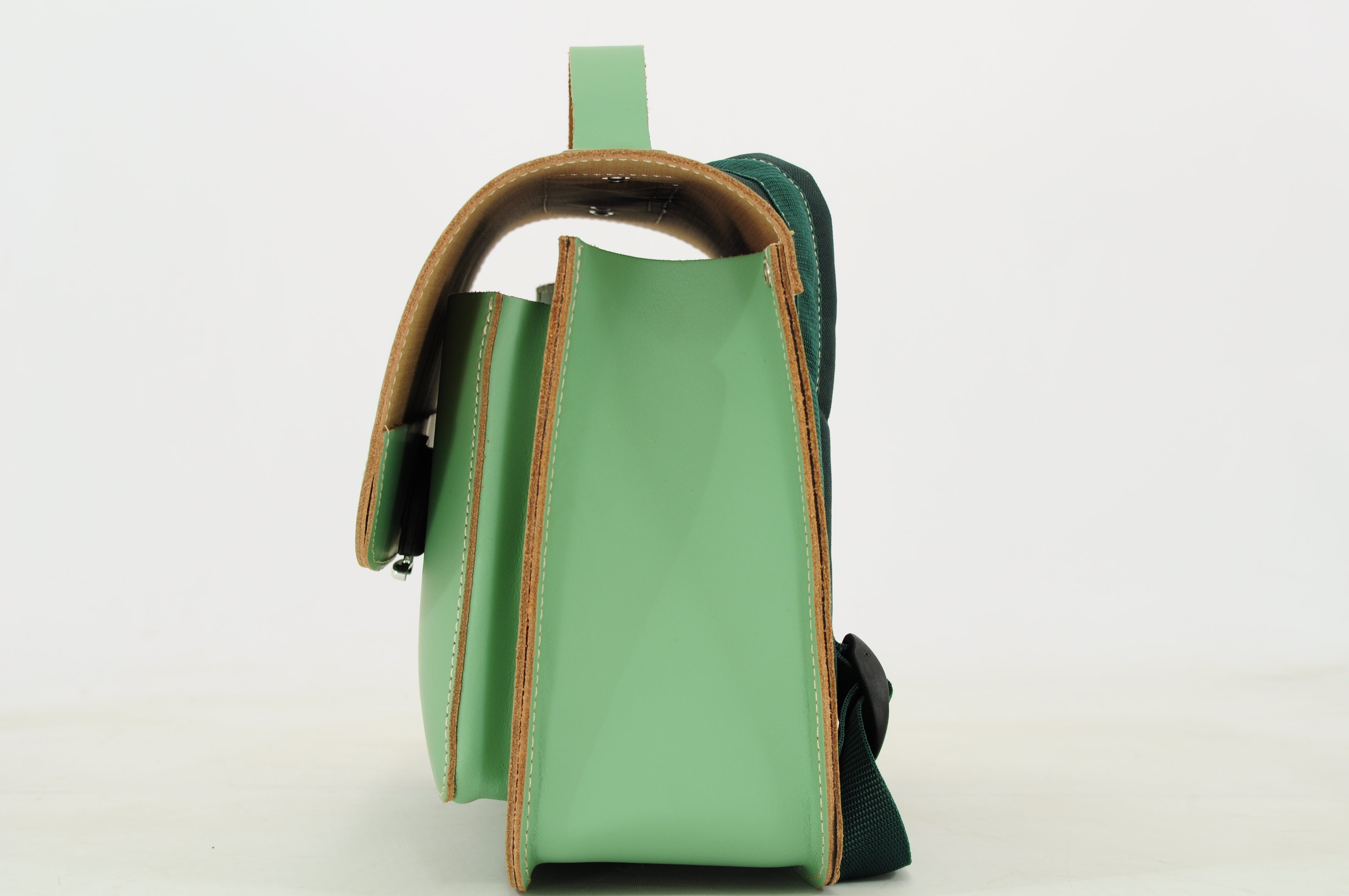 Own Stuff | lederen kleuterboekentas sheep pastel green