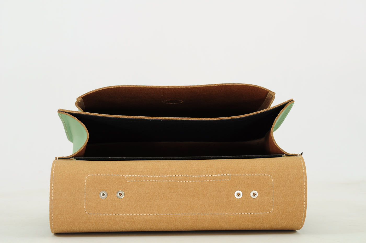 Own Stuff | lederen kleuterboekentas sheep pastel green
