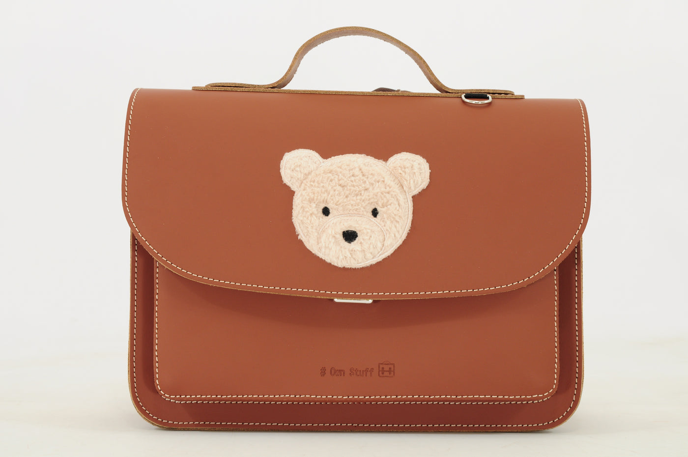 Own Stuff | lederen kleuterboekentas teddy chestnut