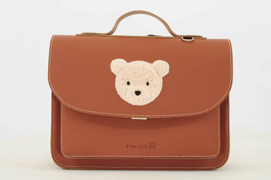 Own Stuff | lederen kleuterboekentas teddy chestnut