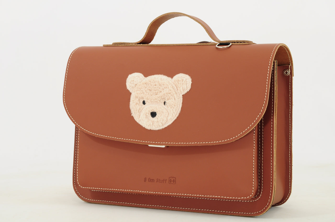 Own Stuff | lederen kleuterboekentas teddy chestnut
