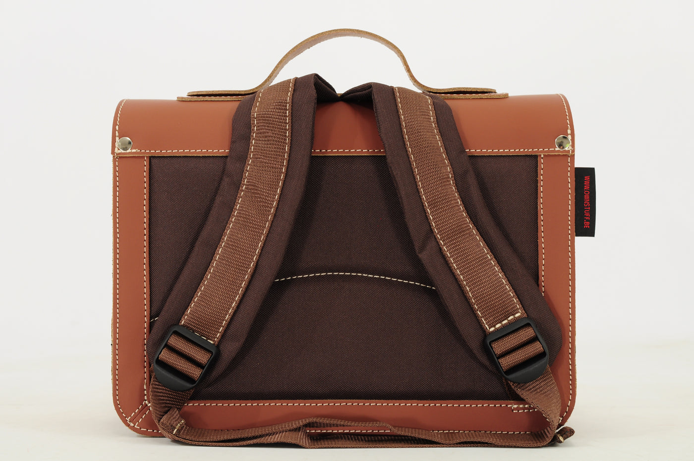 Own Stuff | lederen kleuterboekentas teddy chestnut