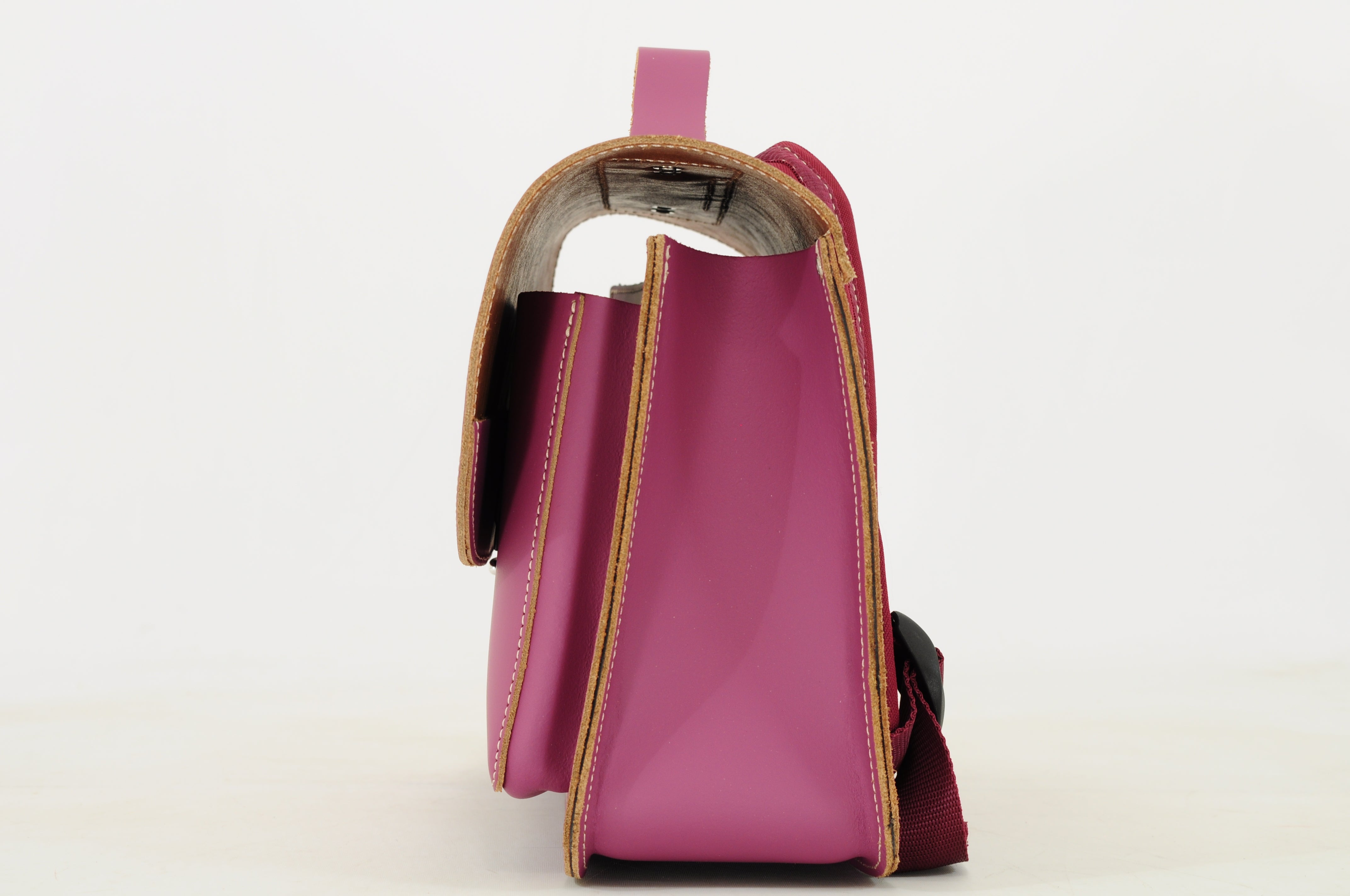 Own Stuff | lederen kleuterboekentas teddy plum