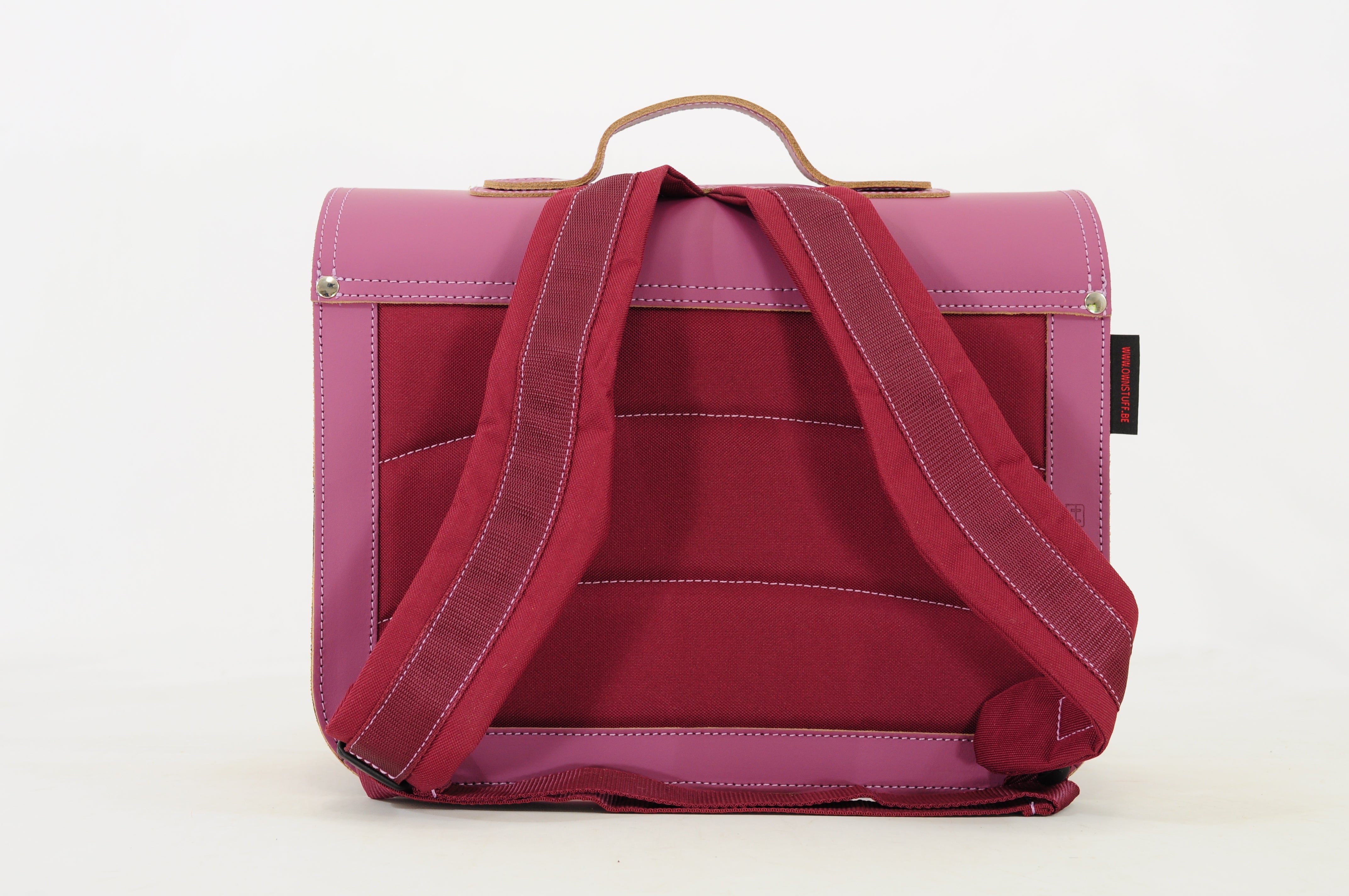 Own Stuff | lederen boekentas classic beach plum