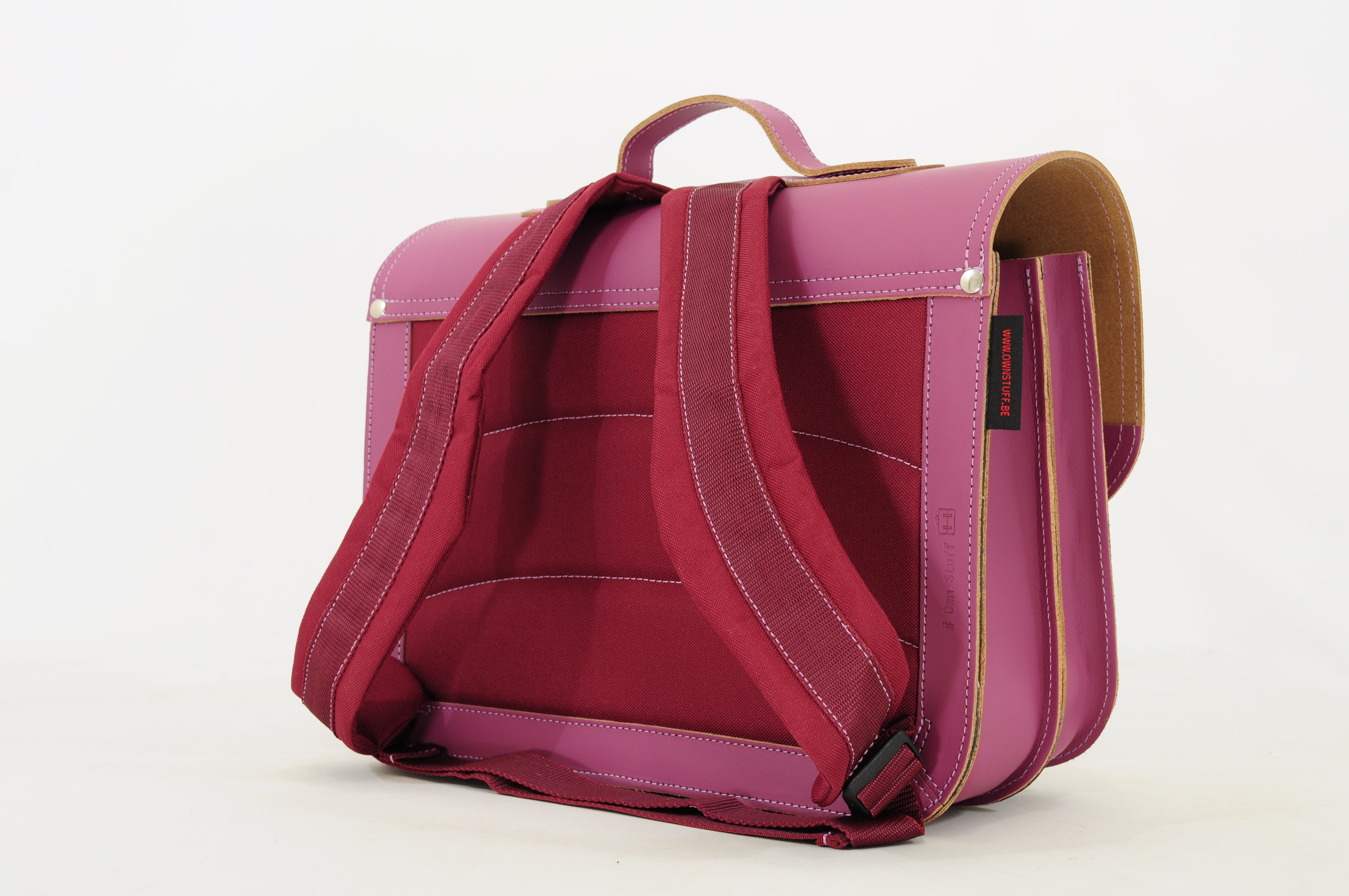Own Stuff | lederen boekentas classic beach plum