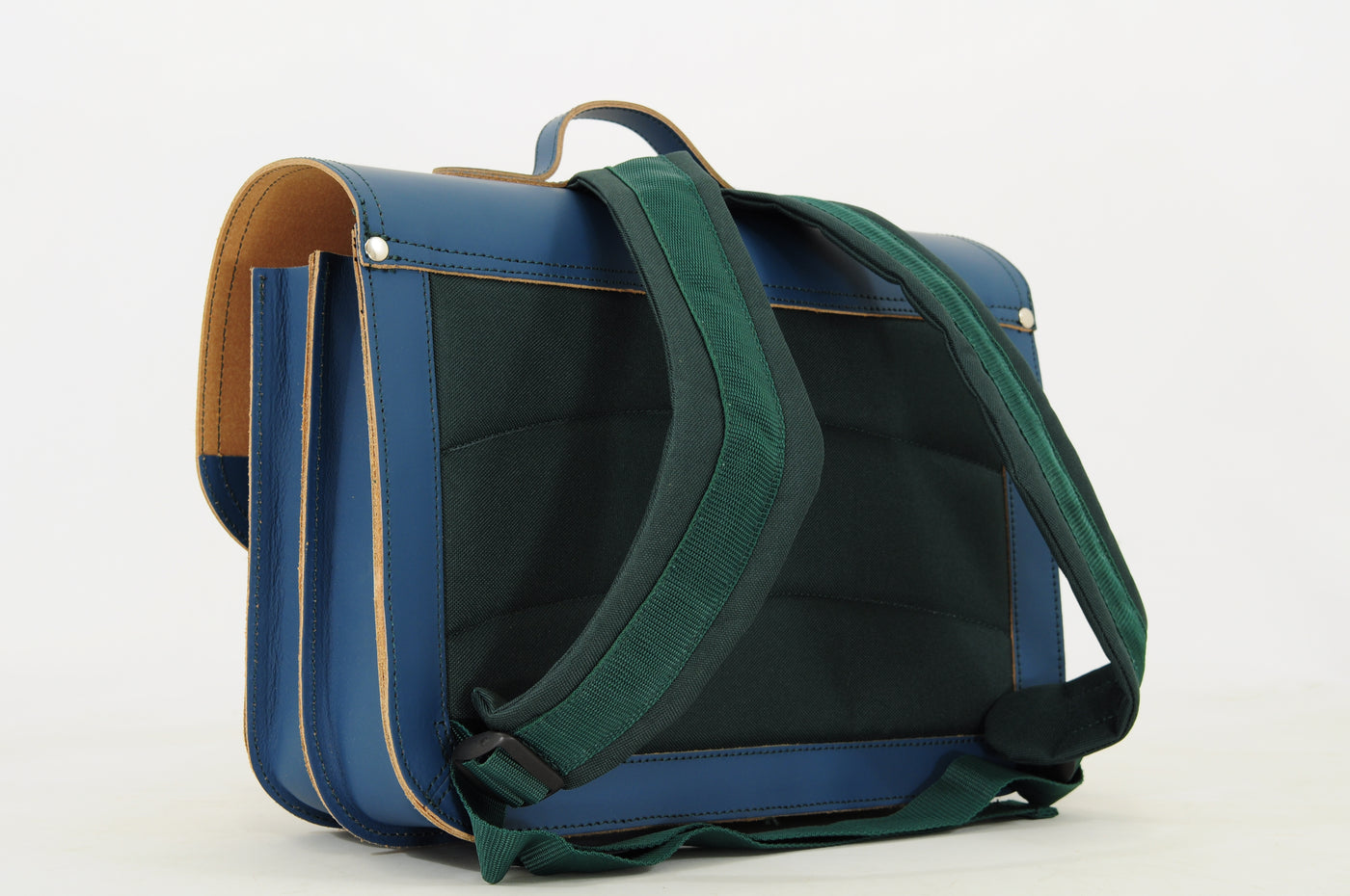 Own Stuff | lederen boekentas classic tennis petrol