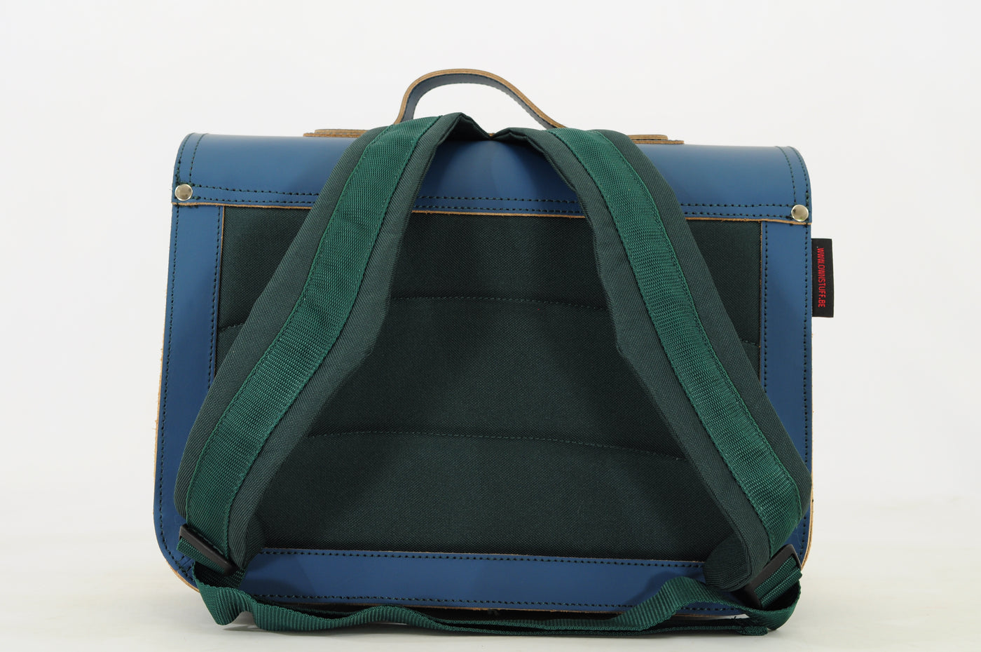 Own Stuff | lederen boekentas classic tennis petrol