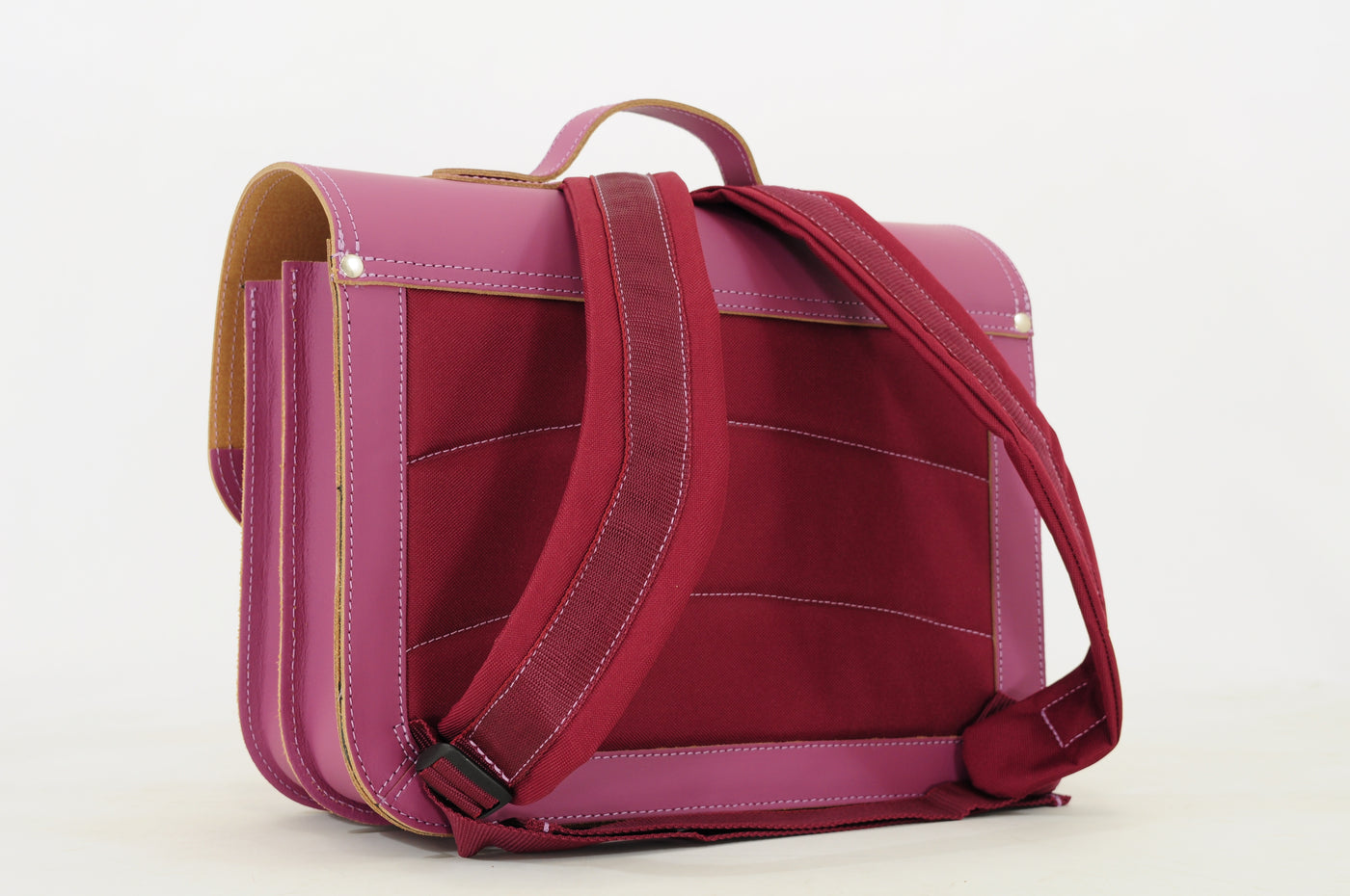 Own Stuff | lederen boekentas classic tennis plum