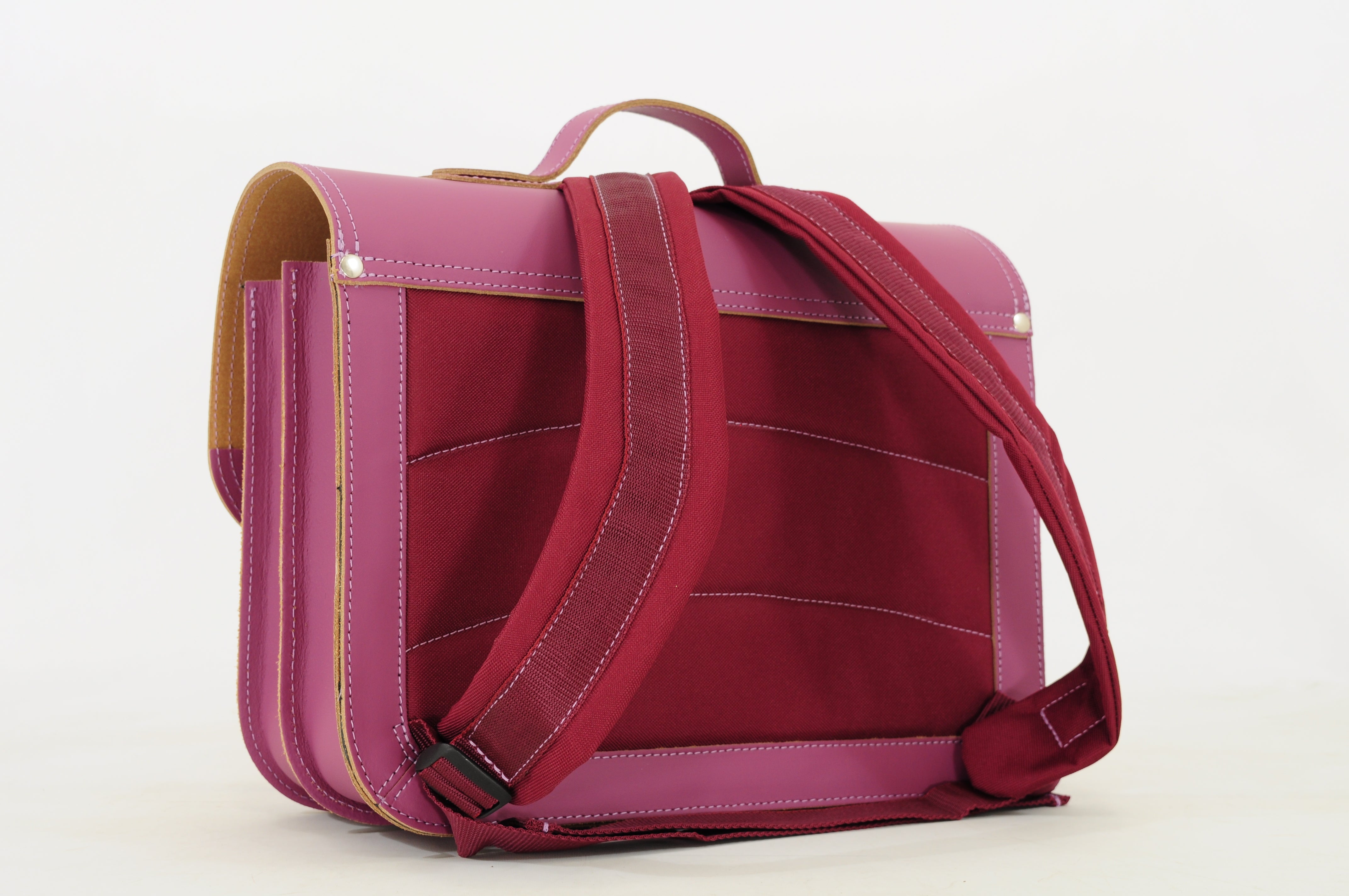 Own Stuff | lederen boekentas classic tennis plum