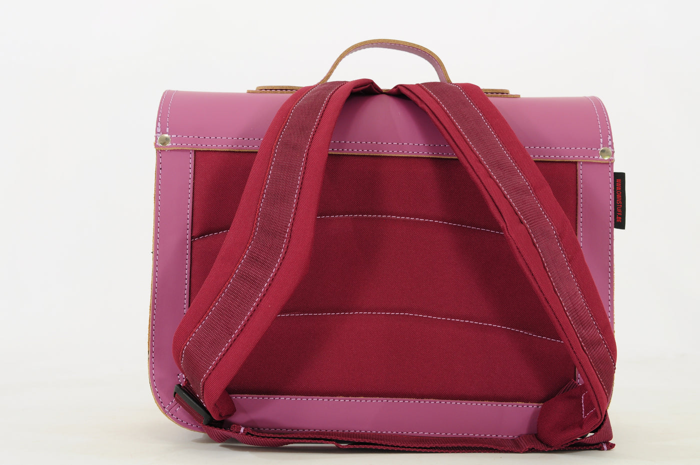 Own Stuff | lederen boekentas classic tennis plum