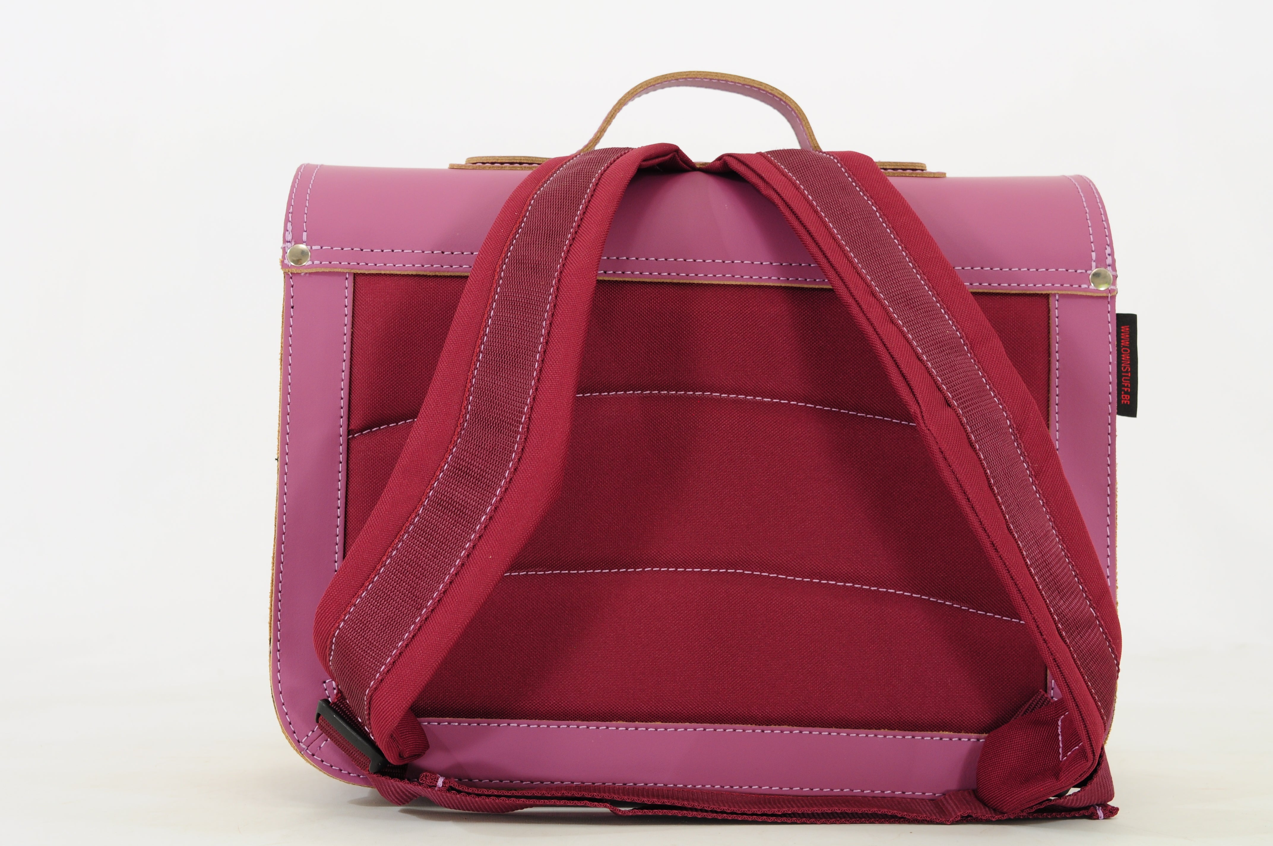Own Stuff | lederen boekentas classic tennis plum