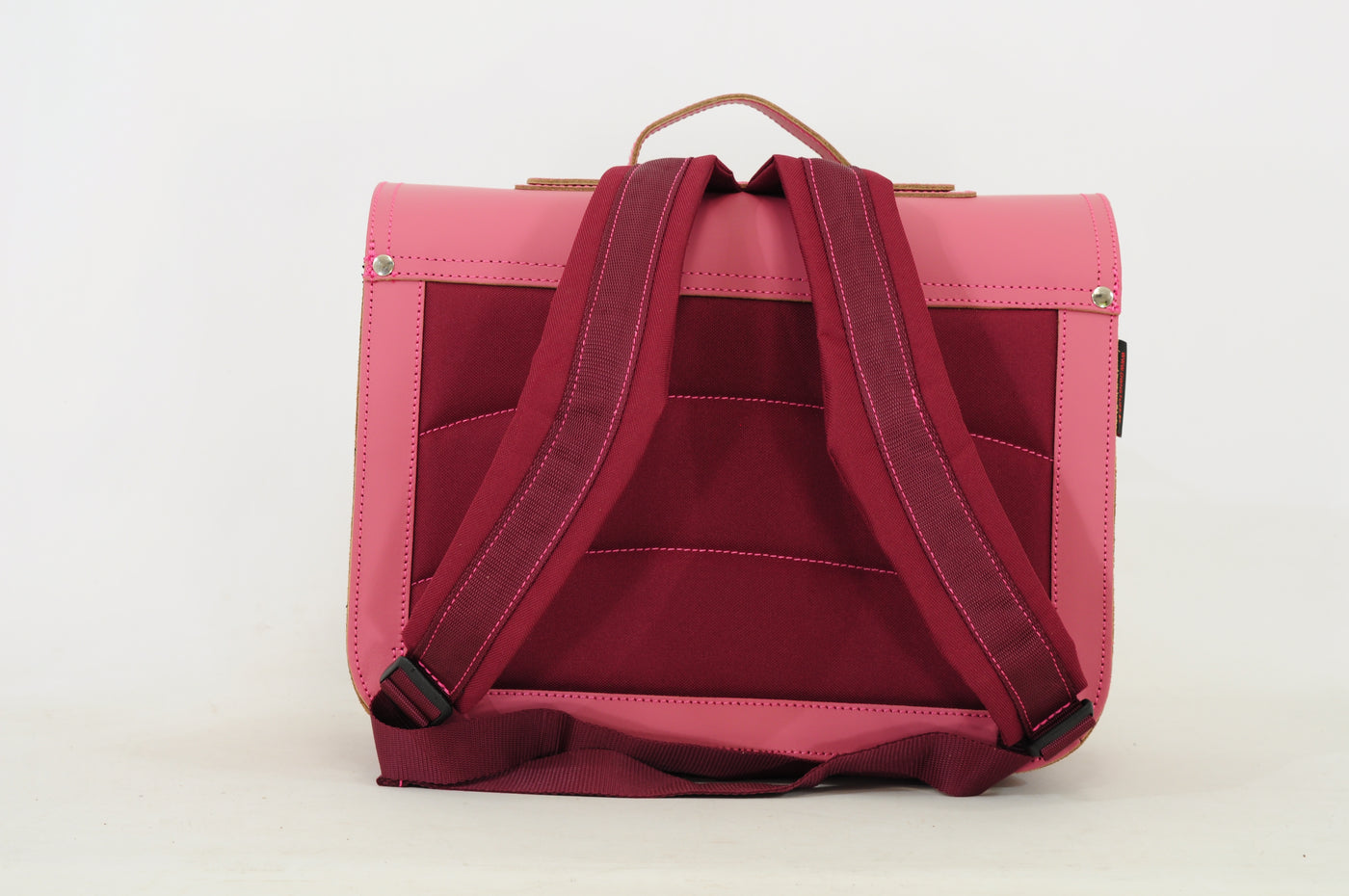 Own Stuff | lederen boekentas classic wildflower antiek pink
