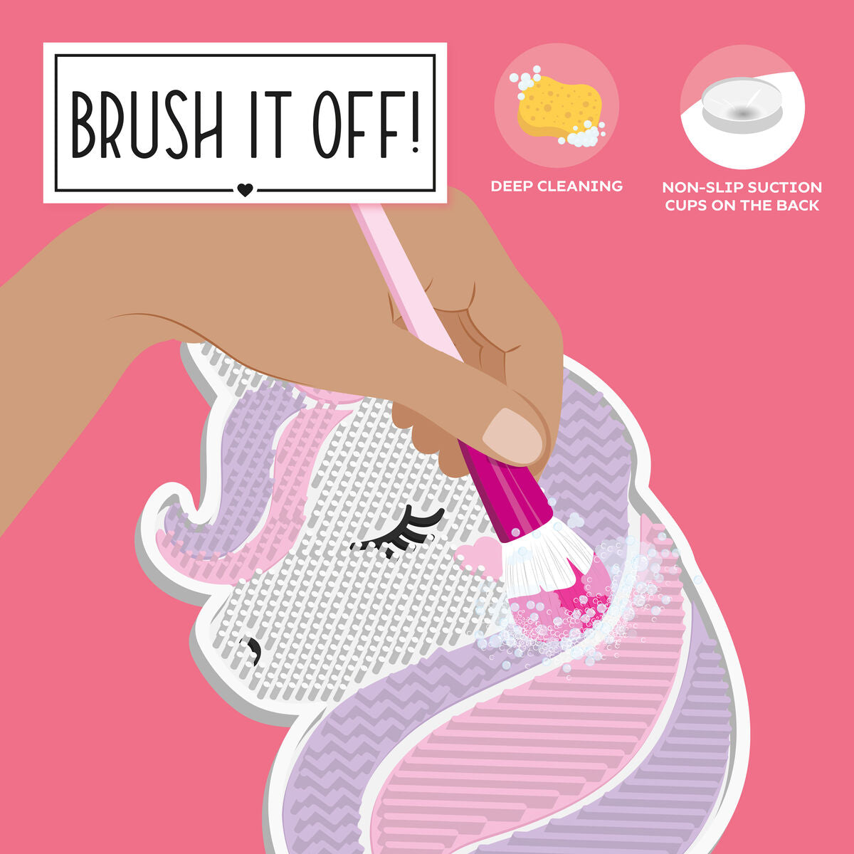 Legami | Brush It Off! Kwastenreinigingsmat – Unicorn