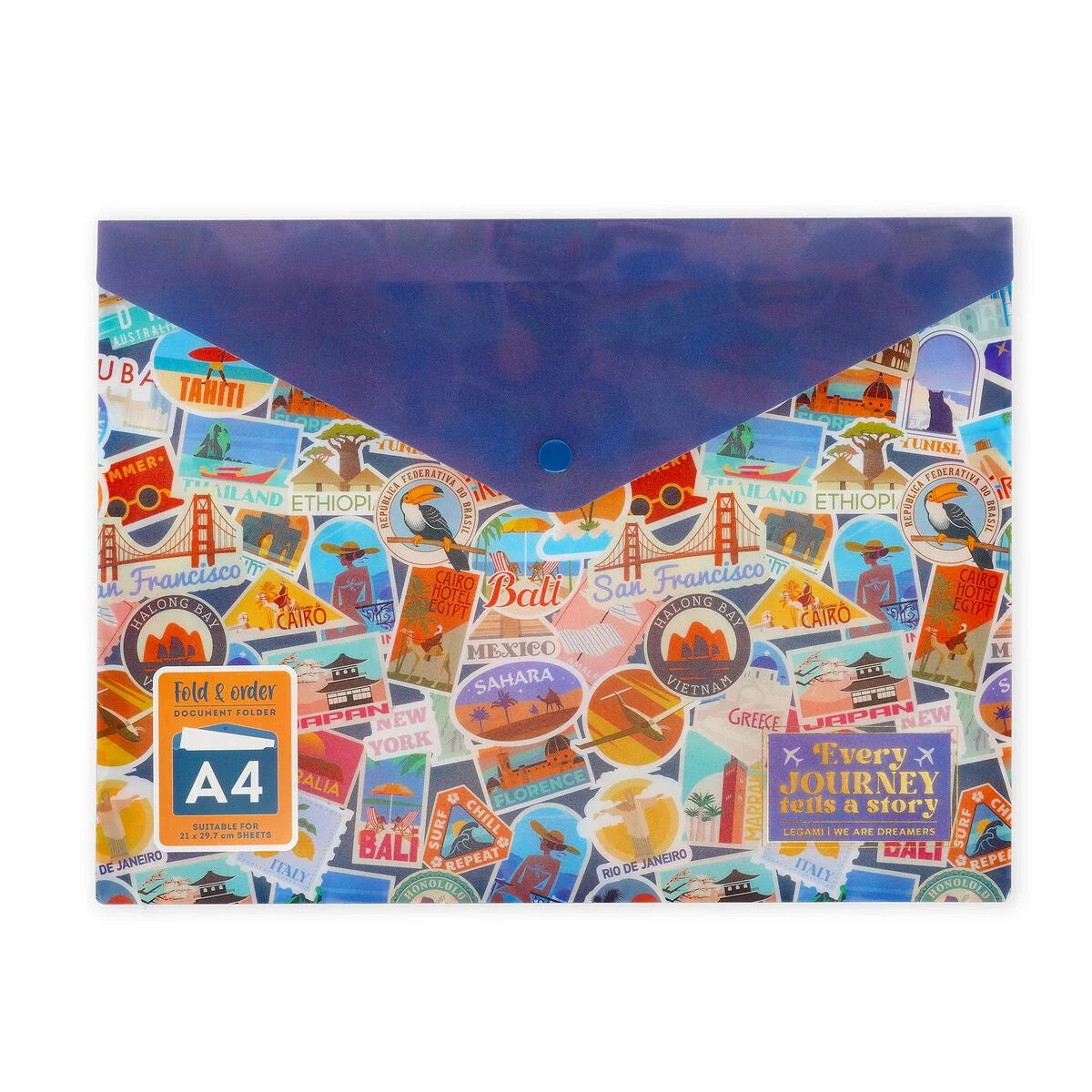Legami | documentmap fold & order travel stickers