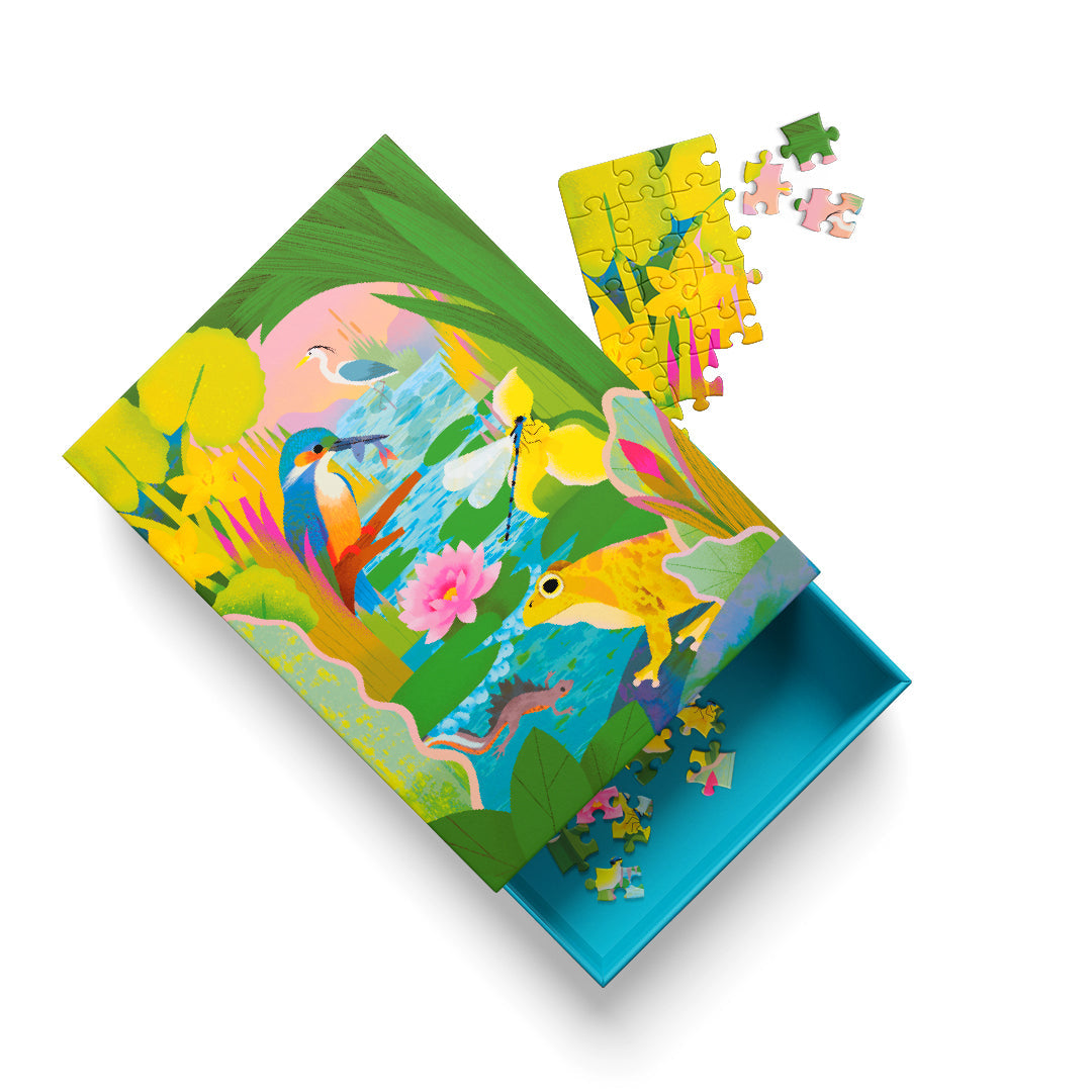 Ohh Deer pond life Mini Matchbox Jigsaw Puzzle - puzzel