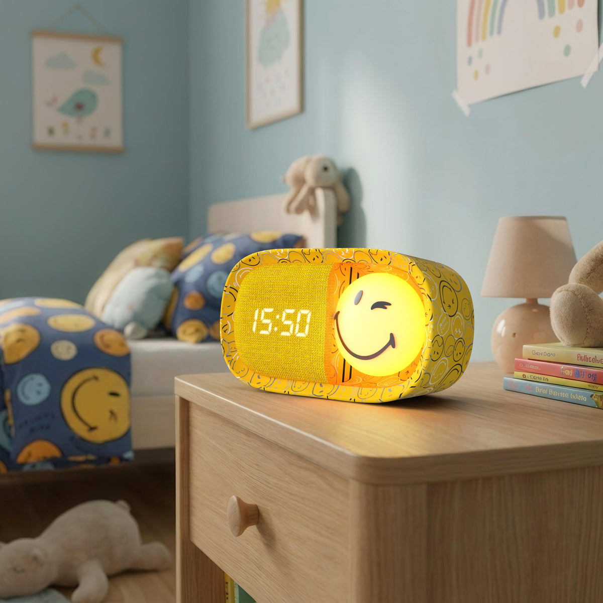 MOB | dreamy clock smiley world yellow