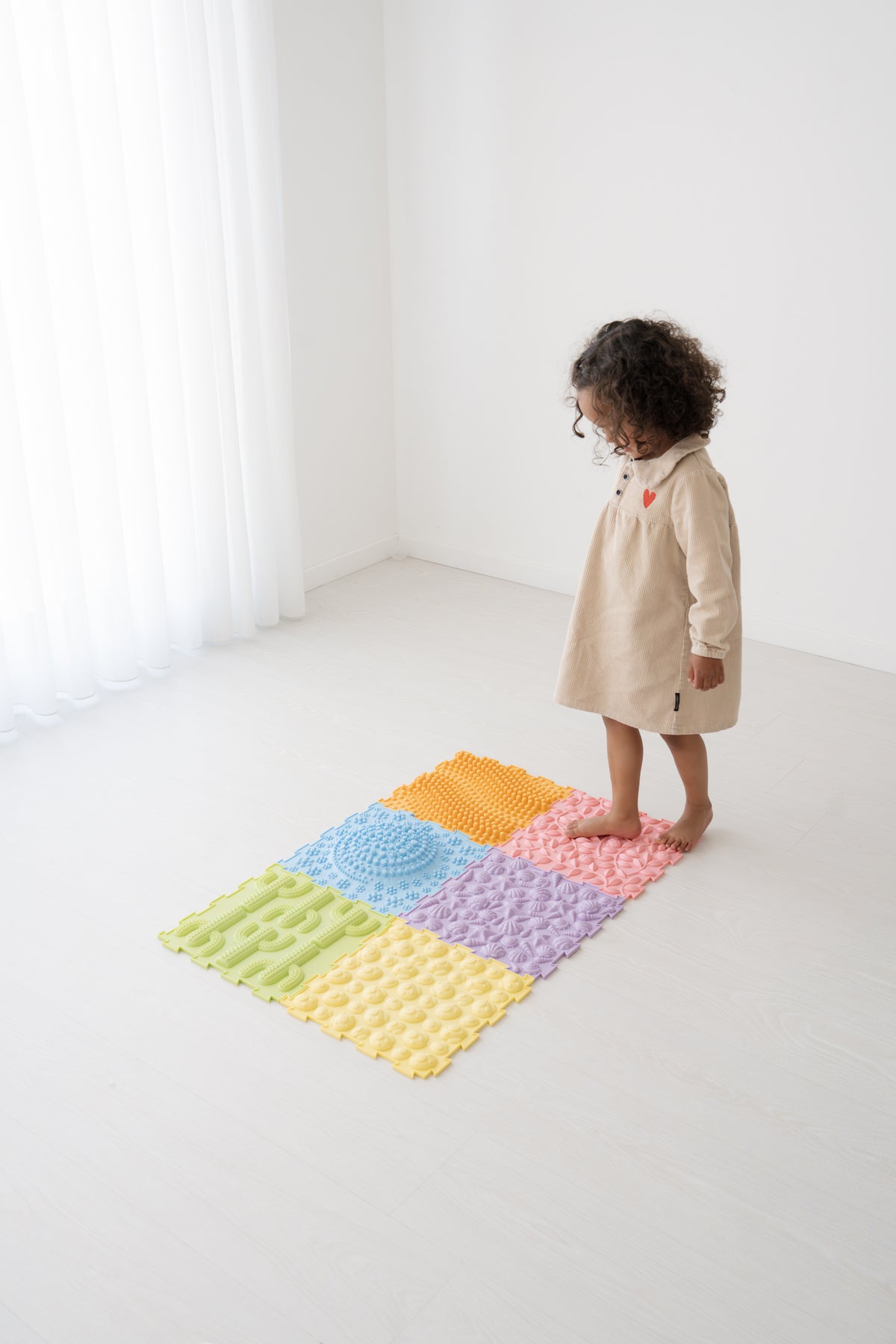 Sense2Play Puzzelmat Sensorisch Pastels +0m 6-tegels - foto 2