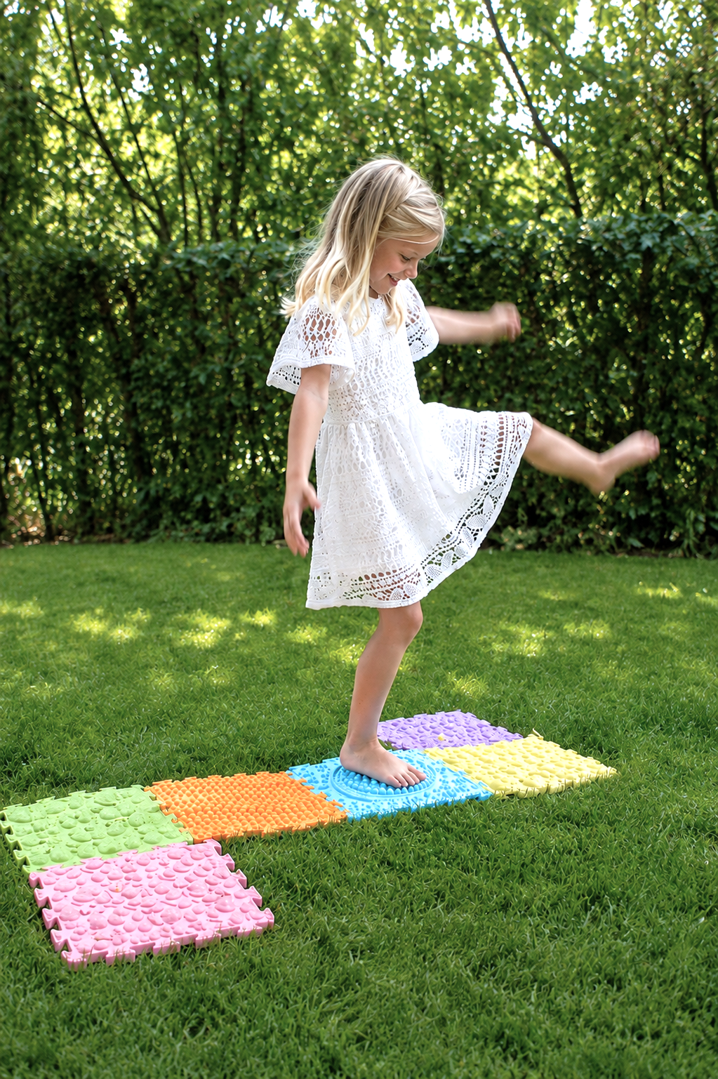 Sense2Play Puzzelmat Sensorisch Pastels +0m 6-tegels - foto 4