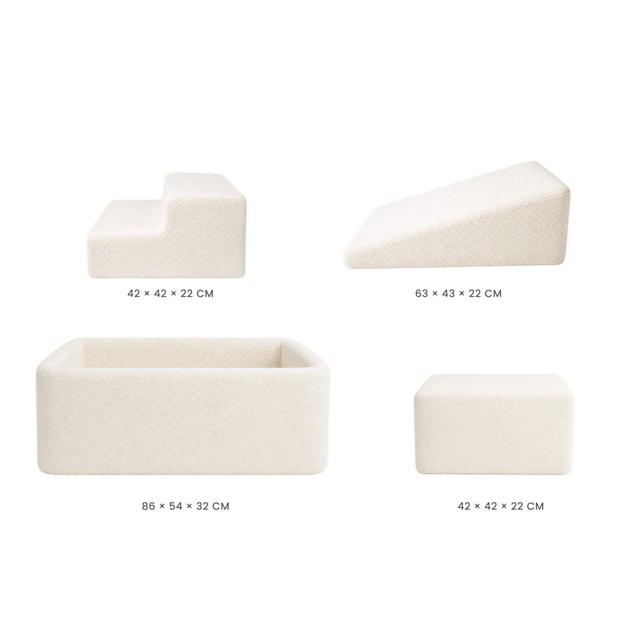 Sense2Play Ballenbad 4-in-1 Foam Speelset Boucle Cream +12m