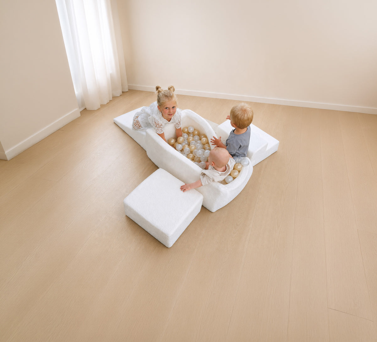 Sense2Play Ballenbad 4-in-1 Foam Speelset Boucle Cream +12m - foto 9