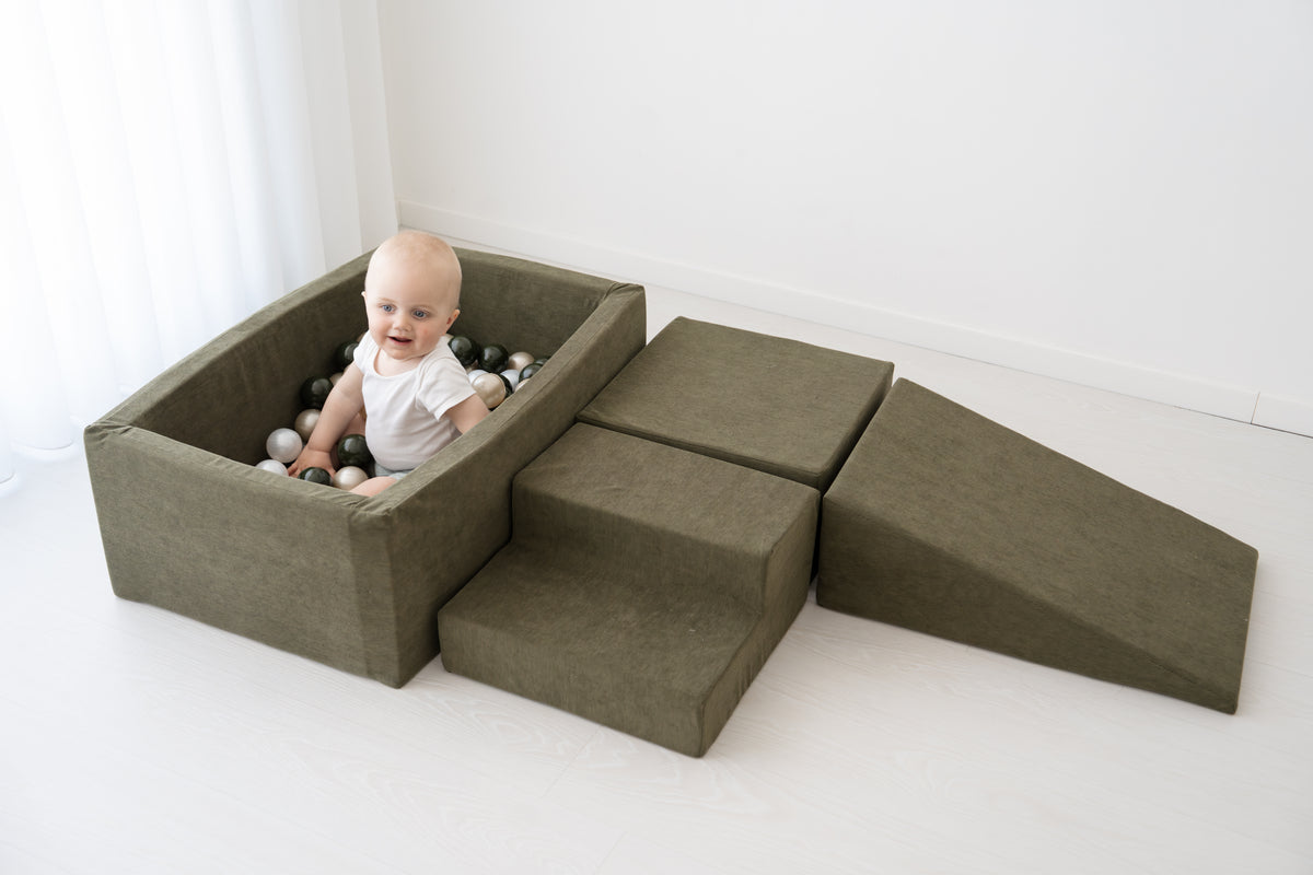Sense2Play Ballenbad 4-in-1 Foam Speelset Corduroy Green +12m - foto 5