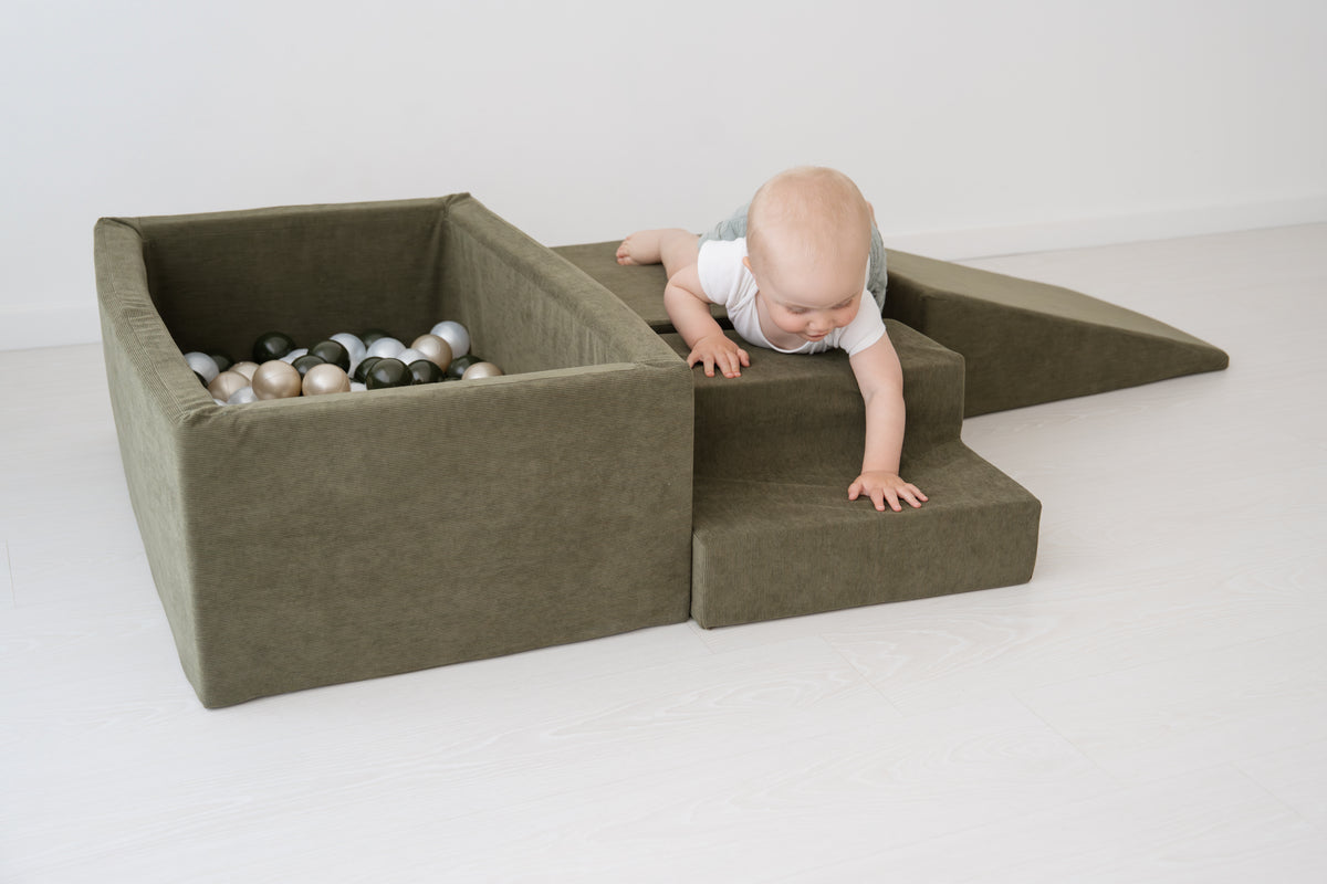 Sense2Play Ballenbad 4-in-1 Foam Speelset Corduroy Green +12m - foto 7